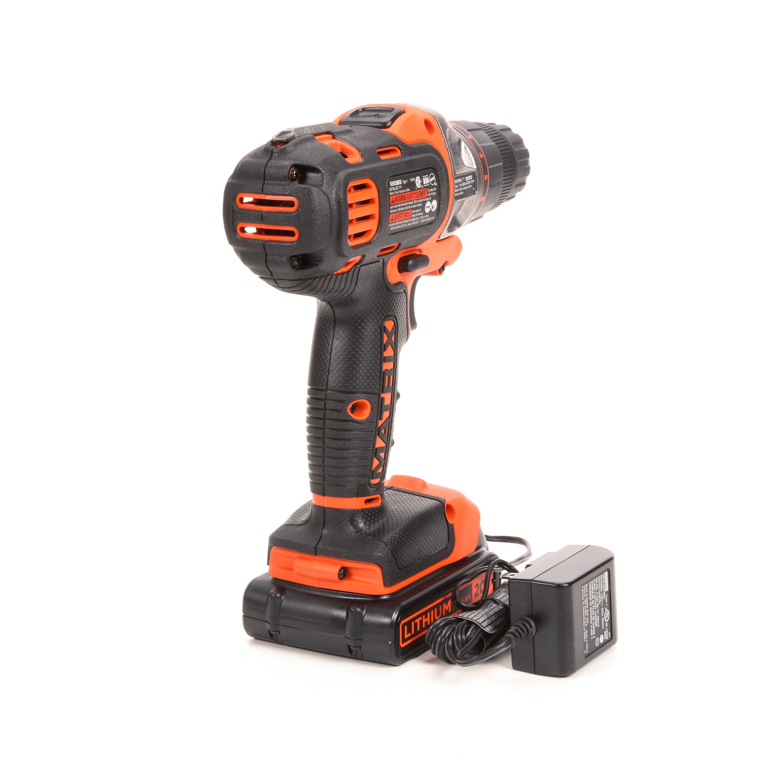 BLACK & DECKER Matrix 20-volt 3/8-in Cordless Drill (1 Li-ion Battery  Included and Charger Included) at