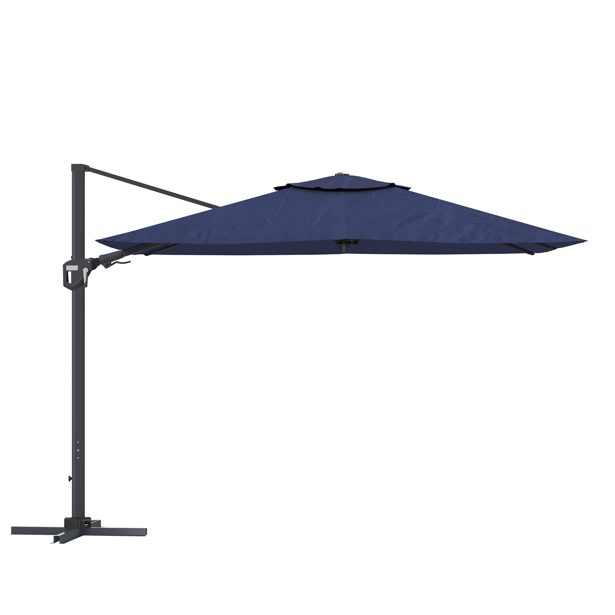 11-ft Aluminum Square Blue Cantilever Patio Umbrella | - CASAINC WF-HW63847BN-LA