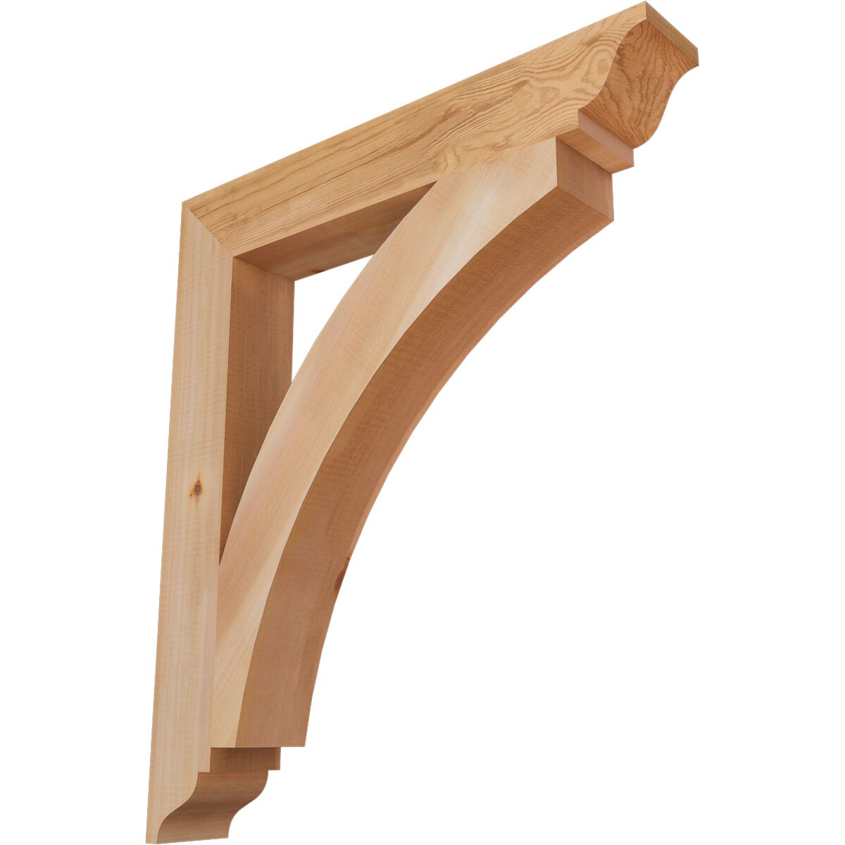 Ekena Millwork BKT04X26X30THR01SWR Thorton traditional smooth 3-1/2-in x 26-in x 30-in Western red cedar Brown Wood Standard bracket