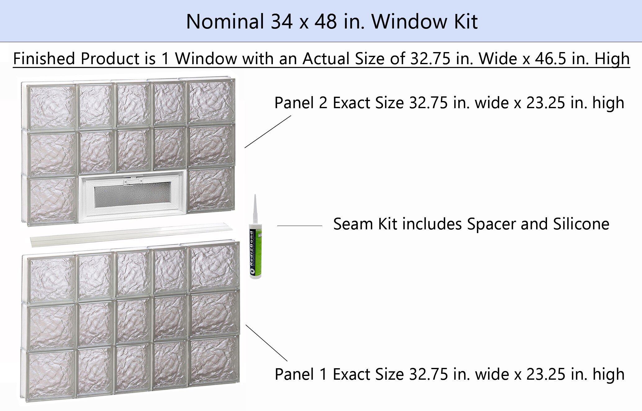 REDI2SET V3448IS Glass-Block-Windows - View #2