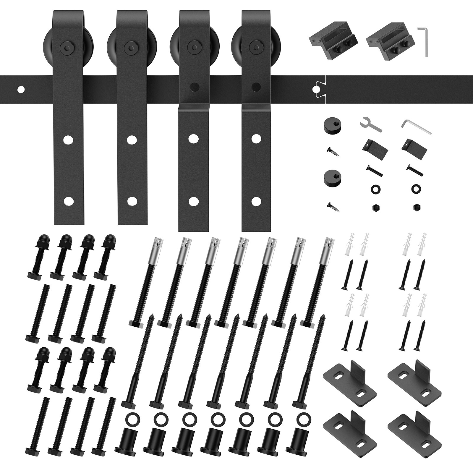 LOVMOR BP-12FT-J-2-DOUBLE Barn-Door-Roller-Kits - View #5