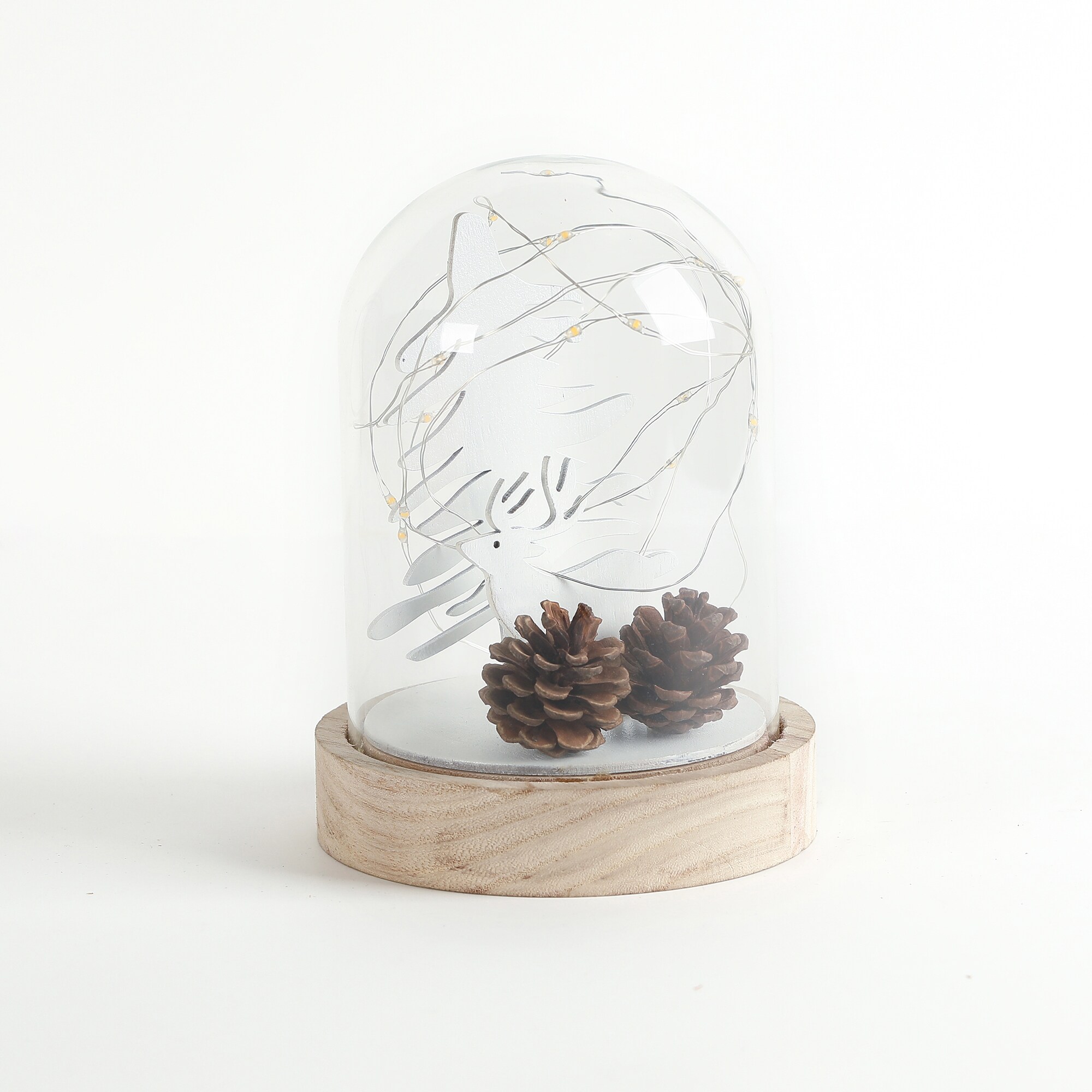 LuxenHome 7.9-in Lighted Pinecone Battery-operated Christmas Decor in ...