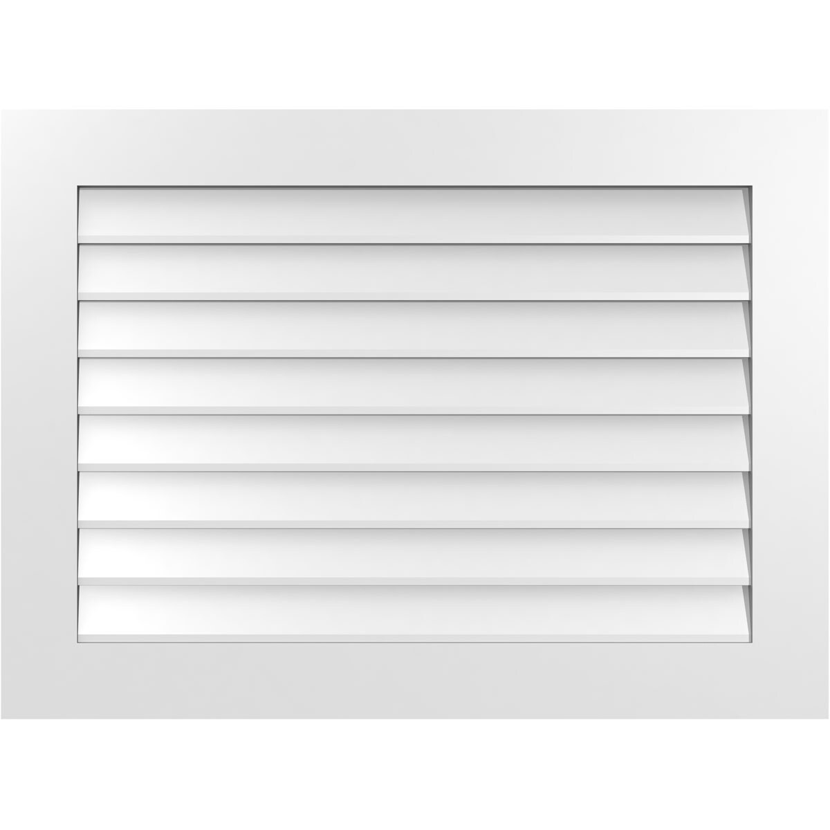 Ekena Millwork GVPVE38X2801SN 38-Inches x 28-Inches Off-white Rectangle PVC Gable Louver Vent