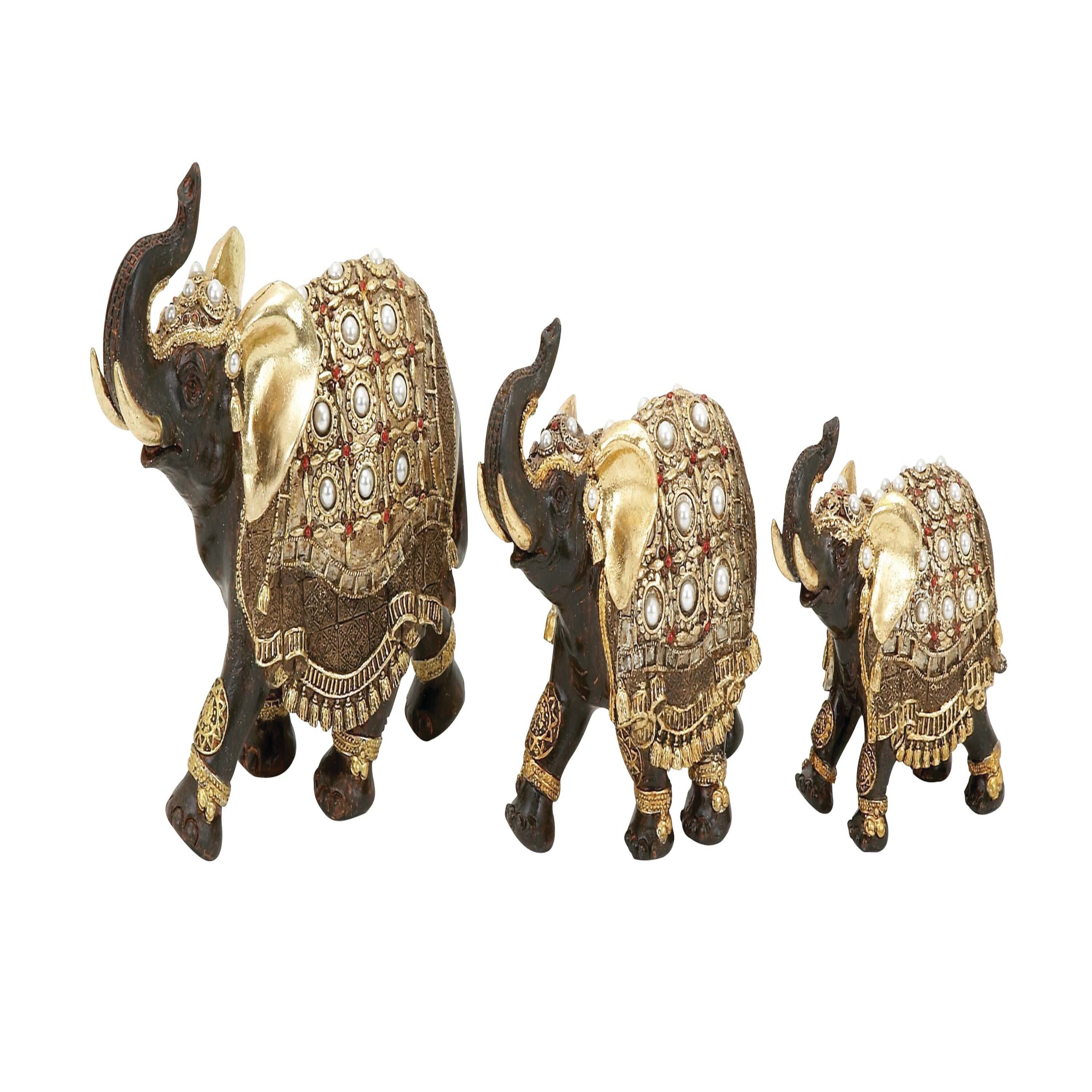 Grayson Lane 3-Pack Gold Stone Eclectic Sculpture in the Decorative ...