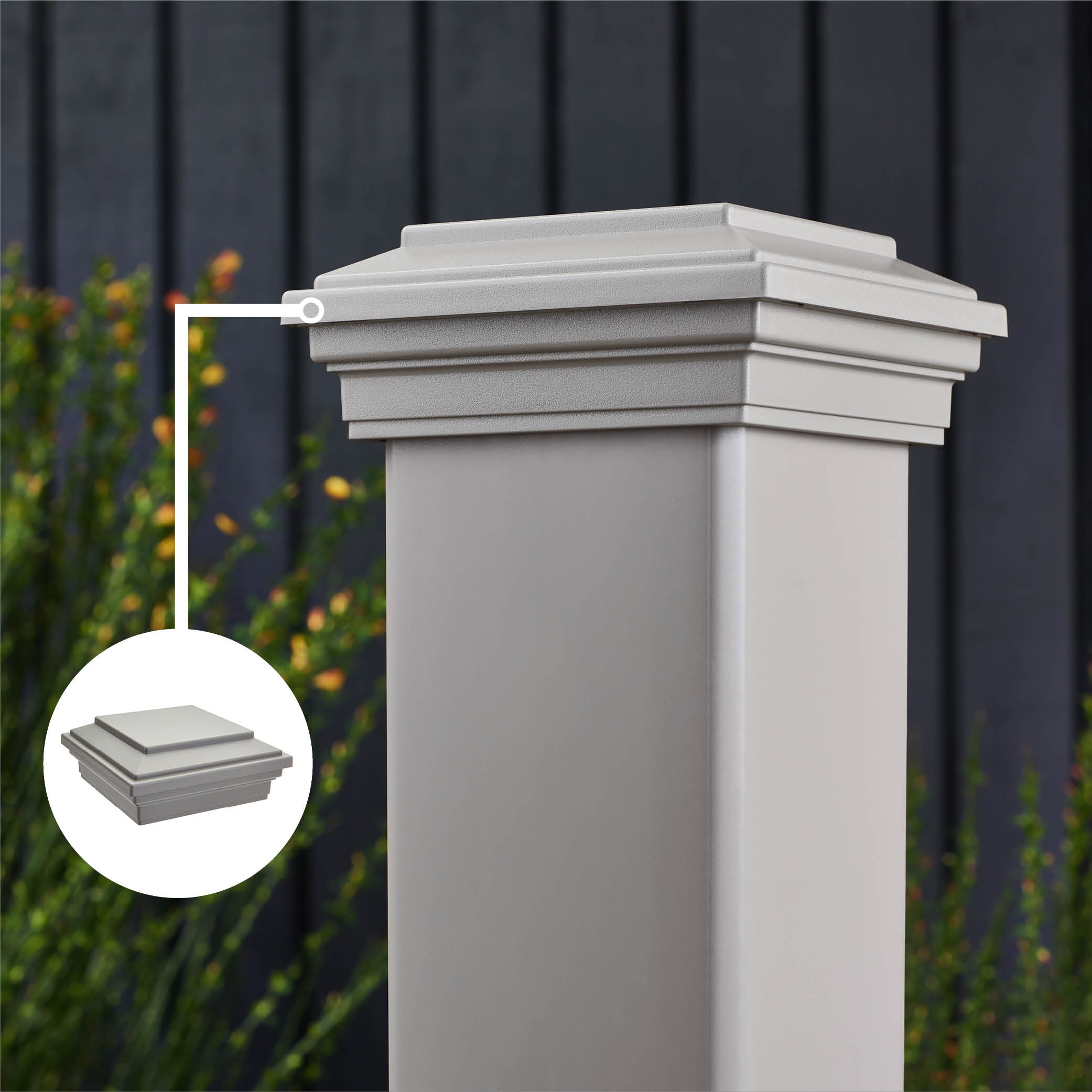 Trex 810005 4-in x 4-in Gravel Path Composite Deck Post Cap