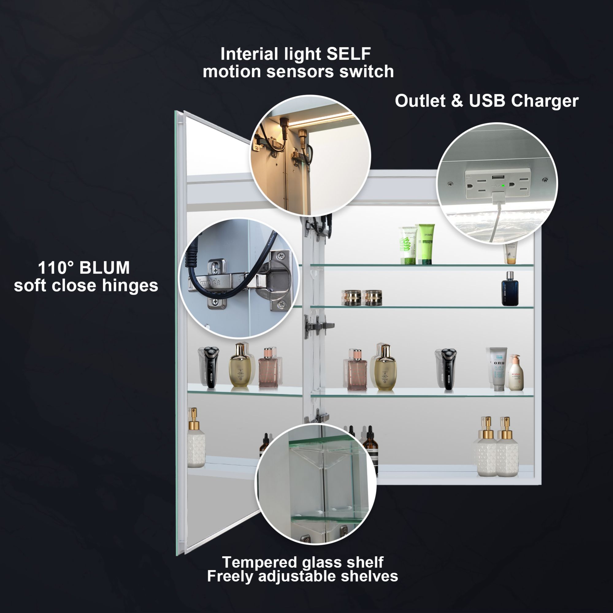WELLFOR GIS-928P172238 Bathroom-Wall-Cabinets - View #8