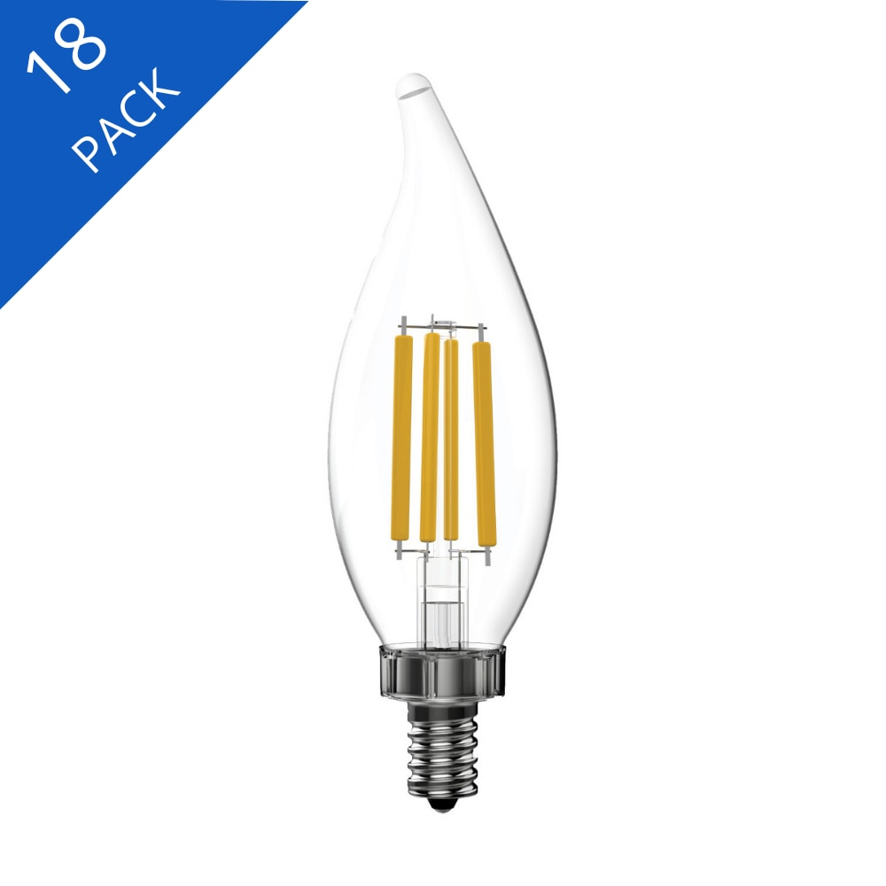 Virus Bijbel overdracht GE Ultra Bright LED 100-Watt EQ CA12 Daylight Candelabra Base (e-12)  Dimmable LED Candle Decorative (18-Pack) at Lowes.com