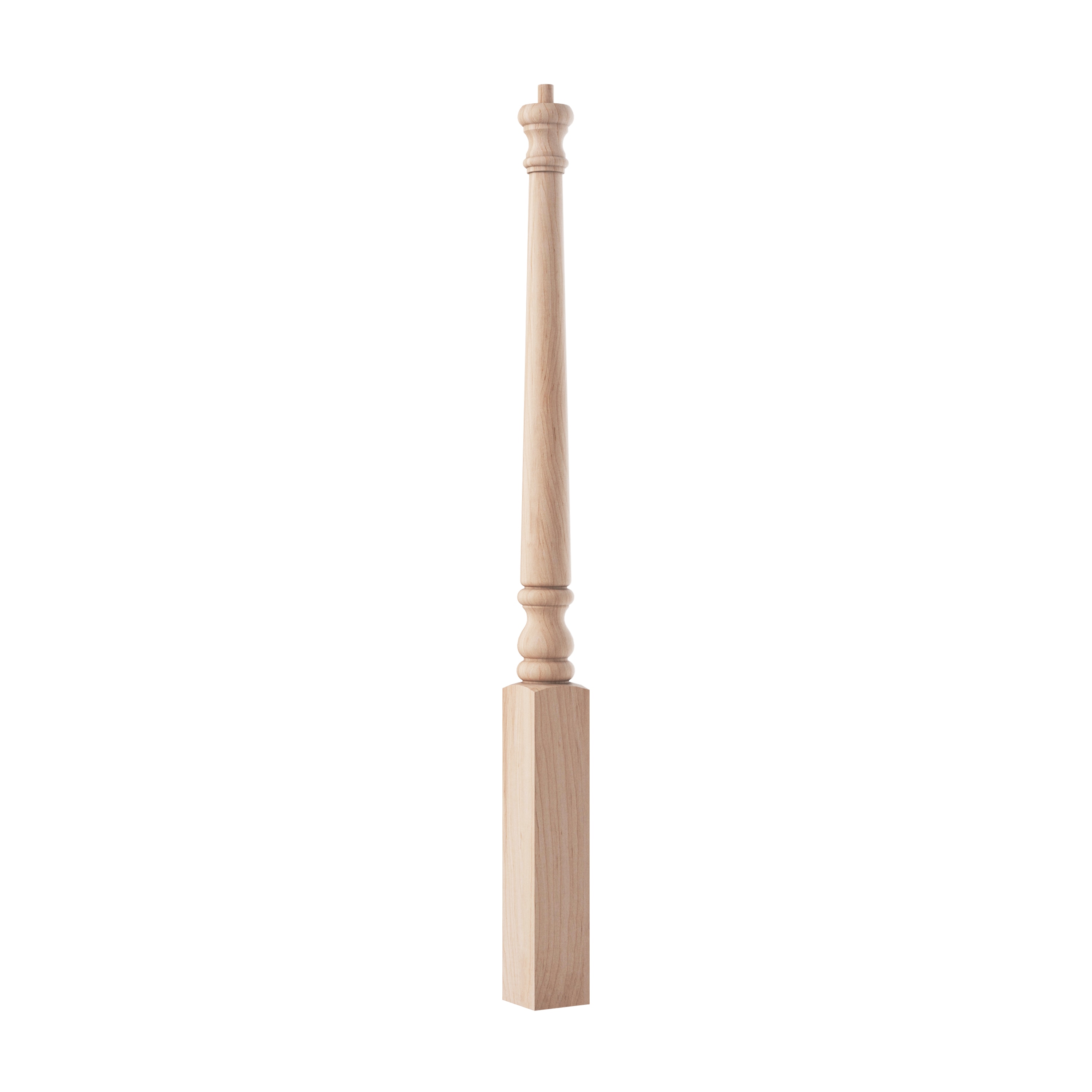 Crown Heritage 4444010 Colonial 43-in x 3-in Unfinished Maple Colonial Universal Stair Newel Post
