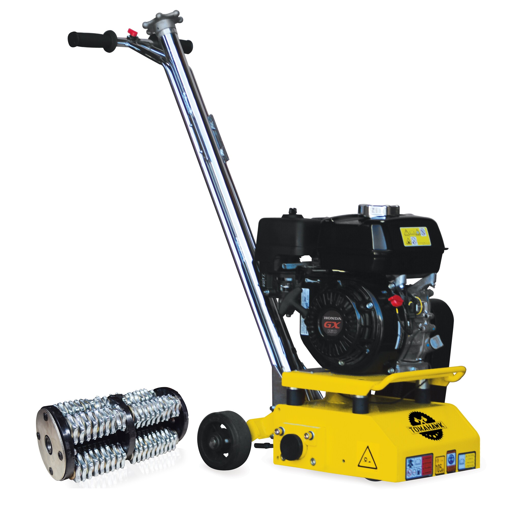 Tomahawk Power Concrete Scarifier Planer Grinder with Tungstun Carbide Blade kit 8-in 5.5 hp Carbon steel Floor Grinder Power Trowel