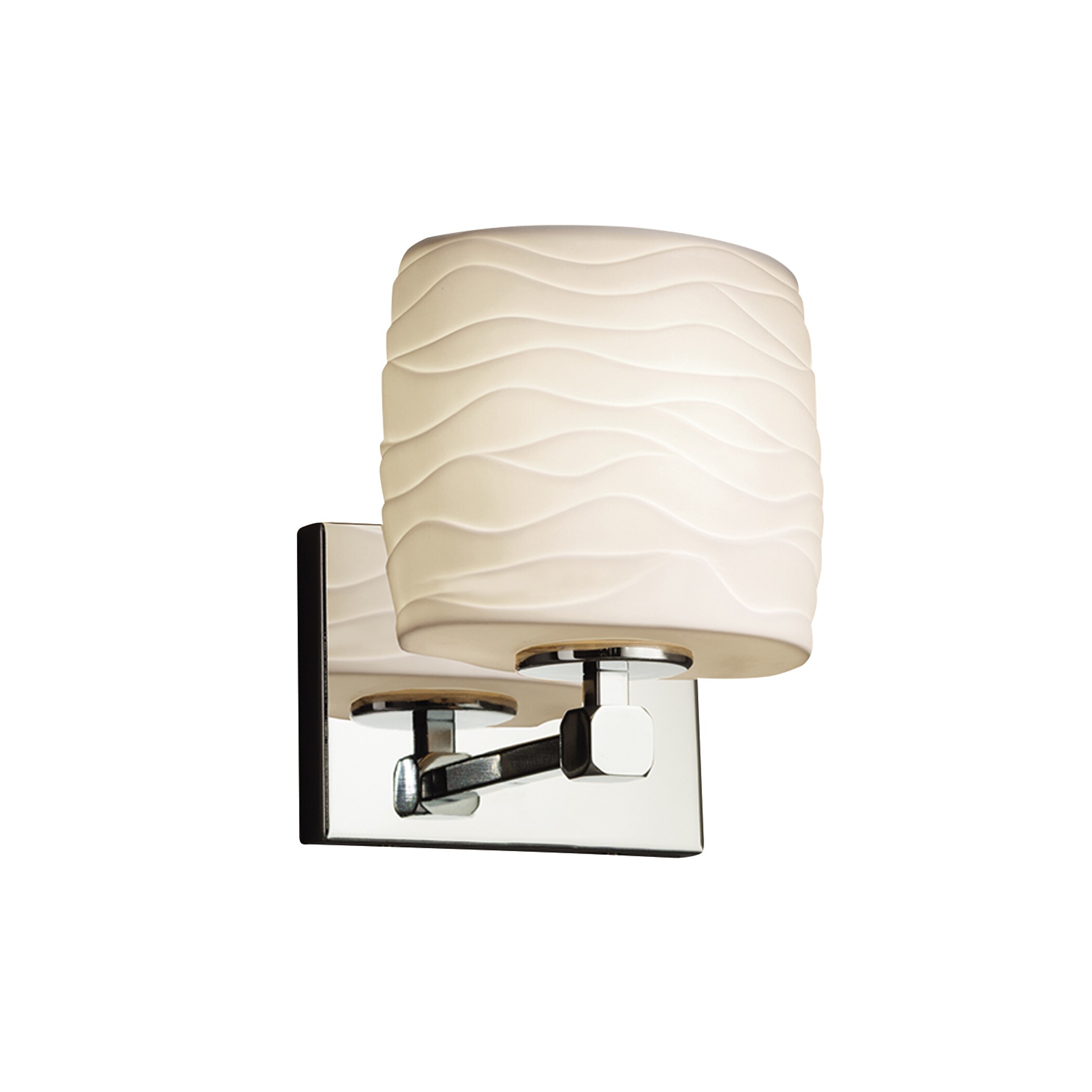 Justice Design Group POR-8427-30-WA-CR-LD Limoges 6.5-in W 1-Light Polished Chrome Transitional LED Wall Sconce