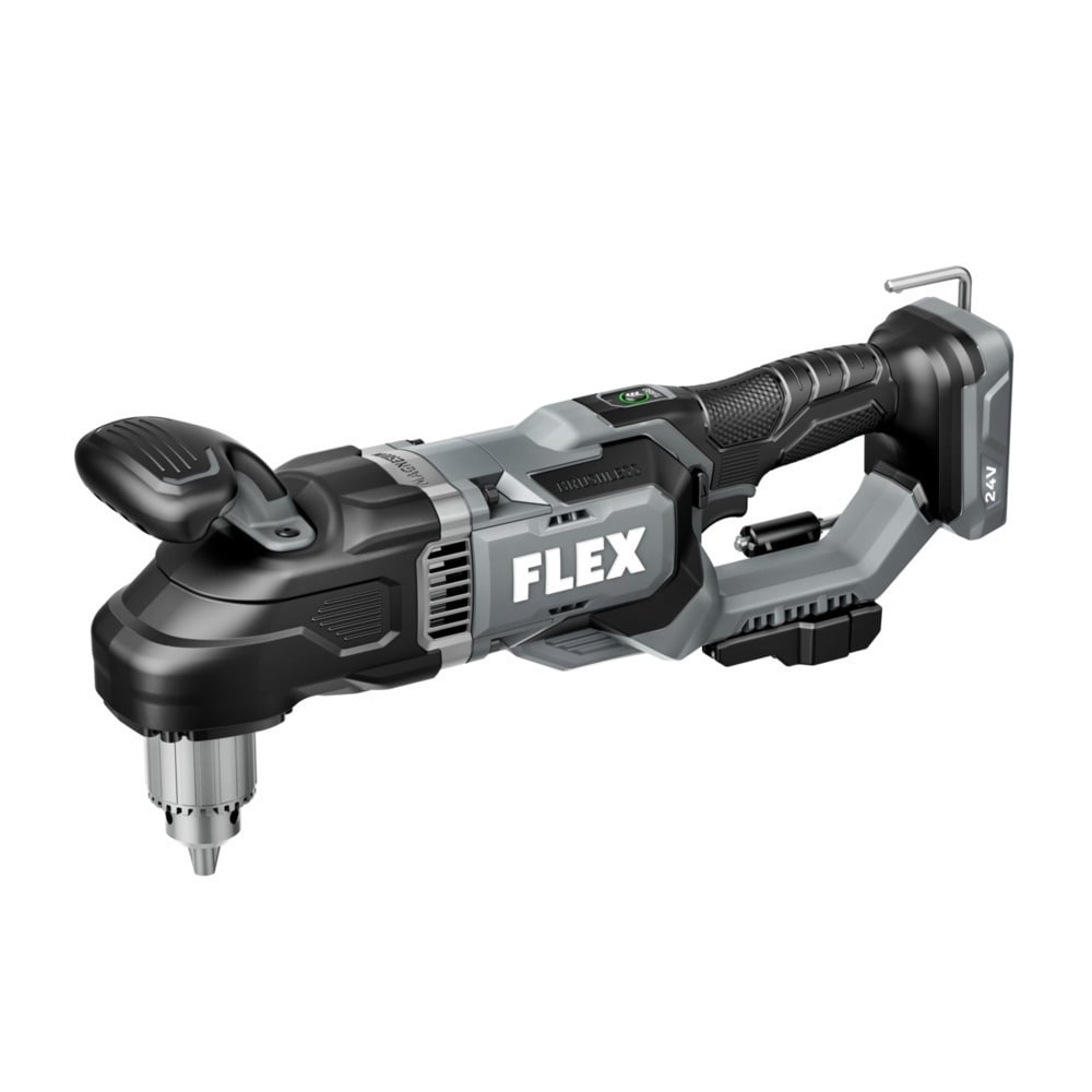 FLEX COMPACT 24-volt 1/2-in Keyed Brushless Right Angle Cordless Drill in  the Drills department at