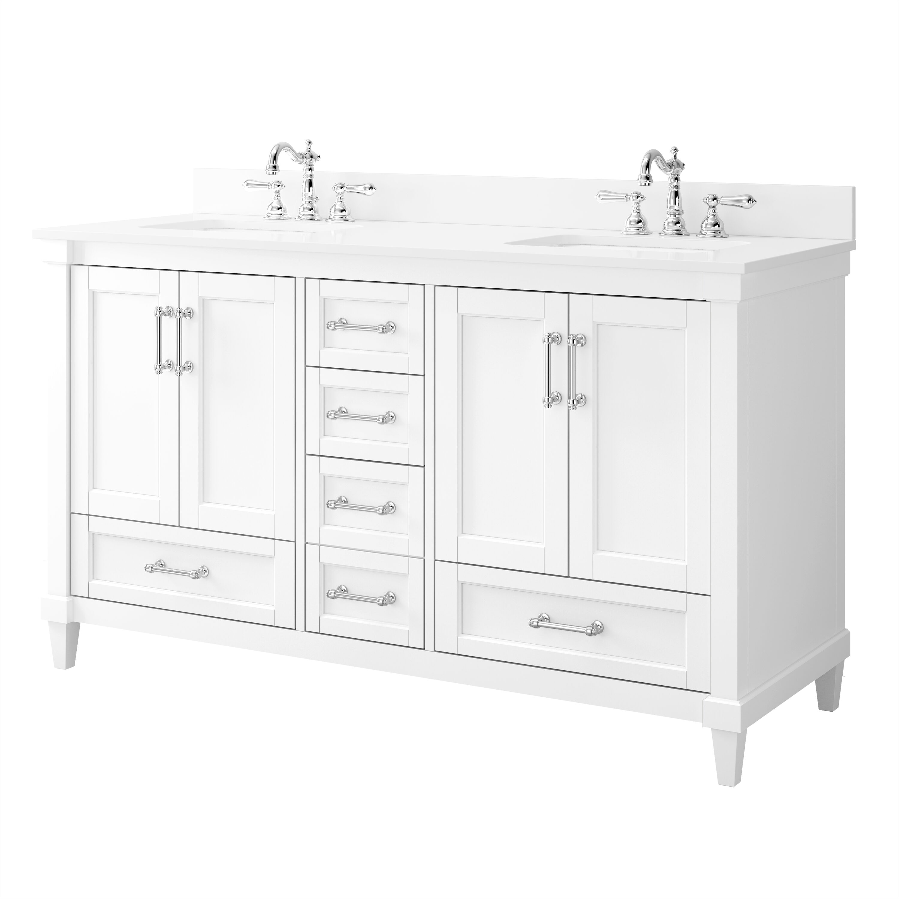allen + roth TJ02-08V6022WH Bath-Vanity-Combo - View #3