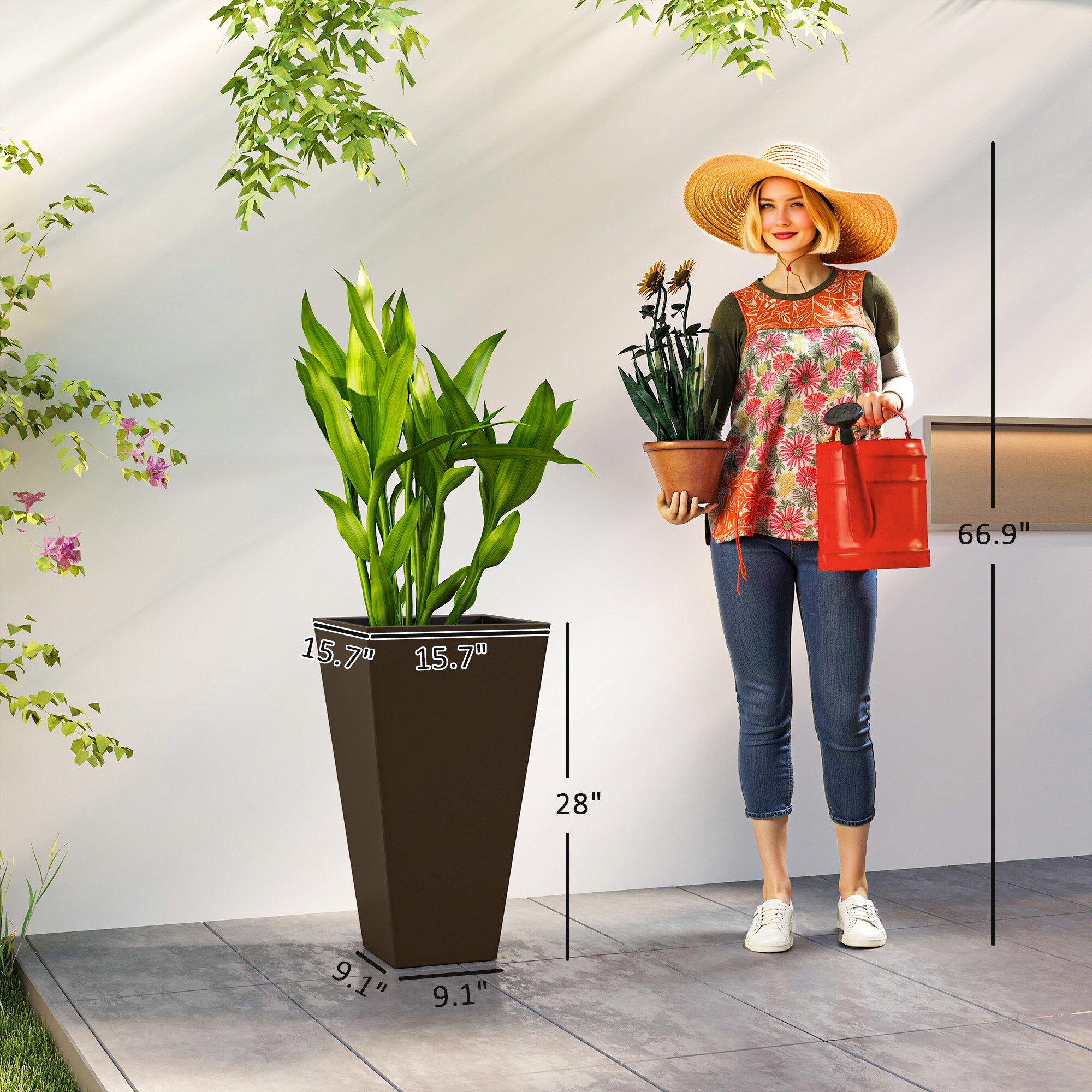 Outsunny 845-718BN Planter-Window-Box - View #3