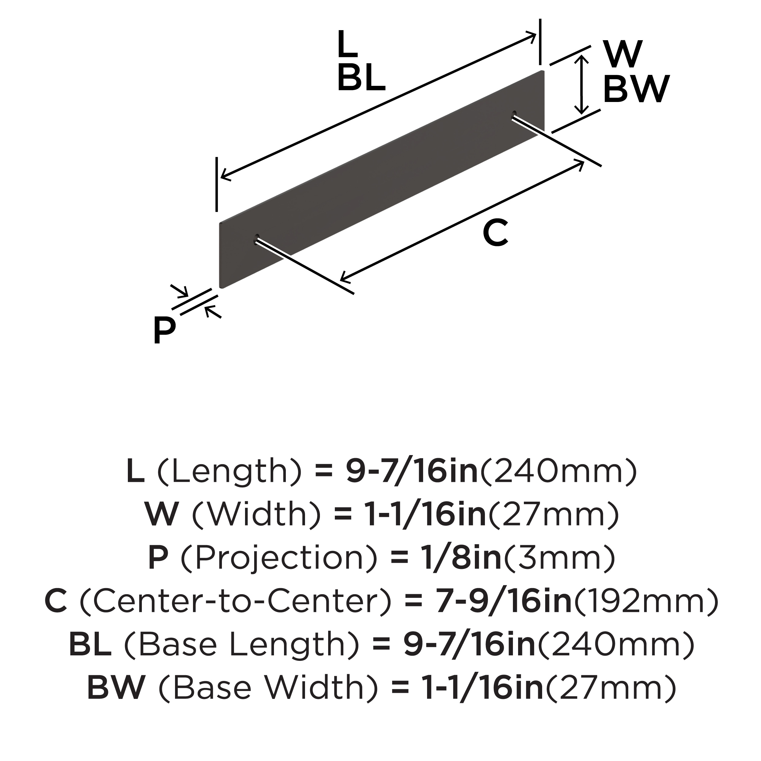 Amerock BP37591ORB Drawer-Hardware - View #3