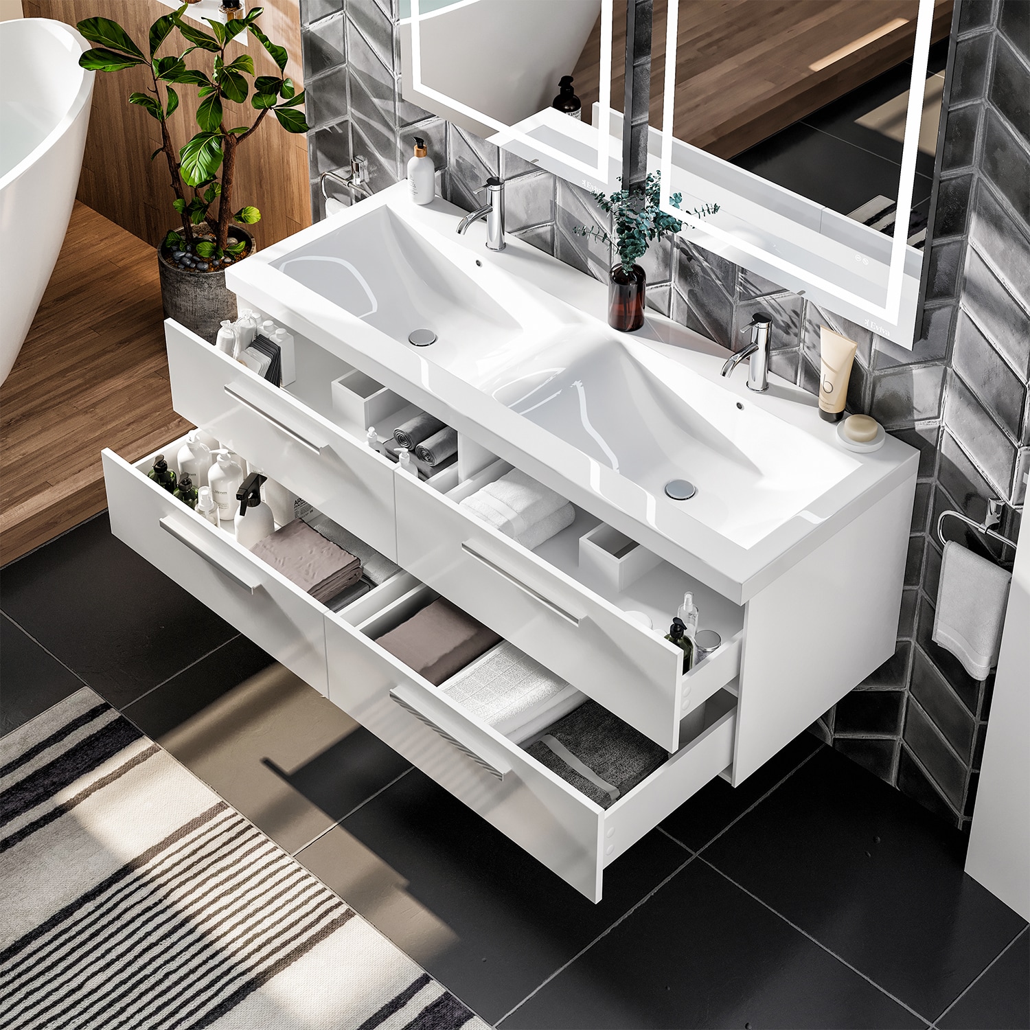 Eviva EVVN144-57WH Bath-Vanity-Combo - View #4