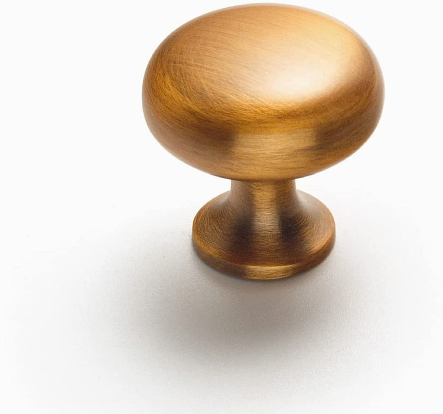 Miaokesen 901YB 1-3/16-in Brushed Dark Brass Round Modern Cabinet Knob 6 -Pack