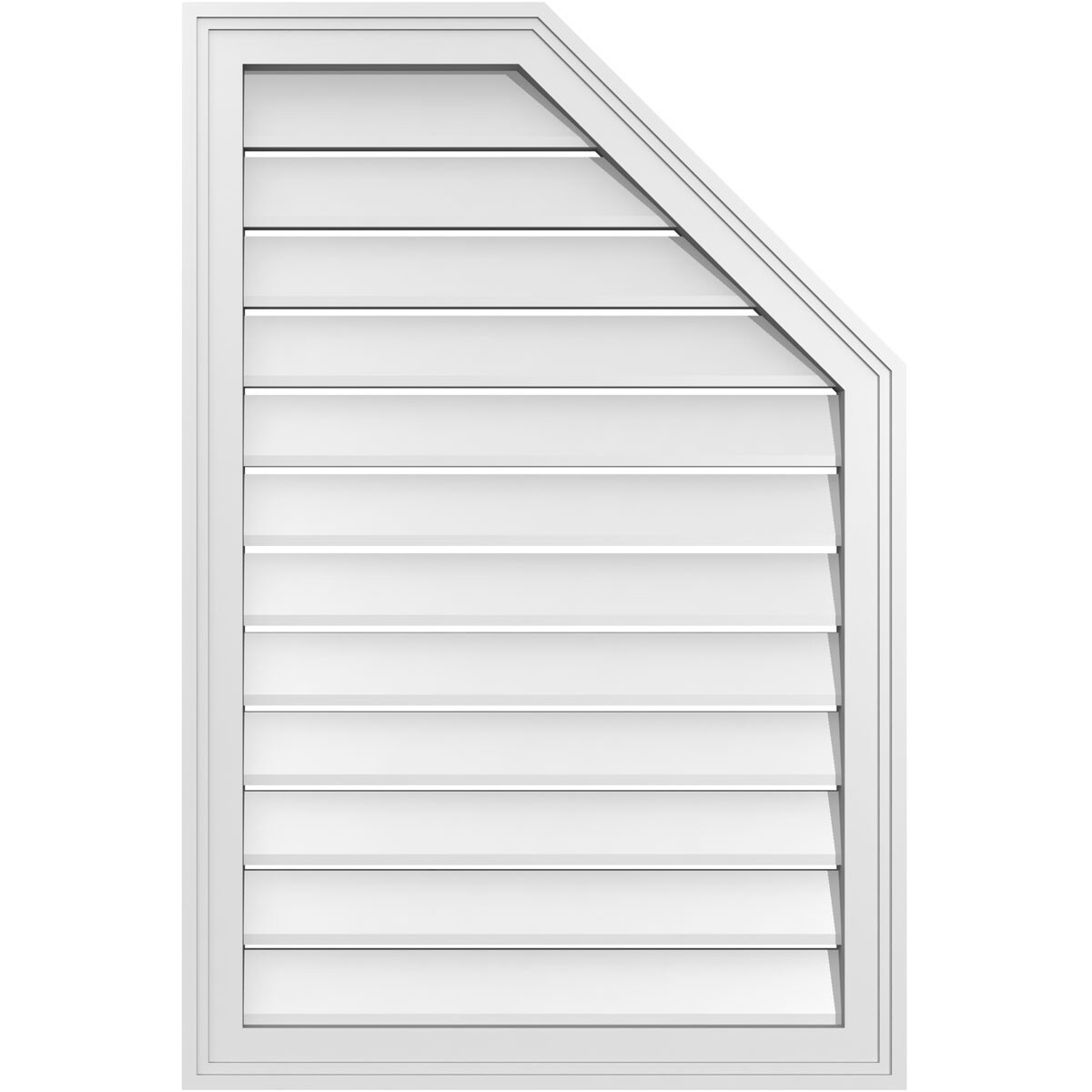 Ekena Millwork GVPOR24X3602SF 24-Inches x 36-Inches Off-white Octagon PVC Gable Louver Vent
