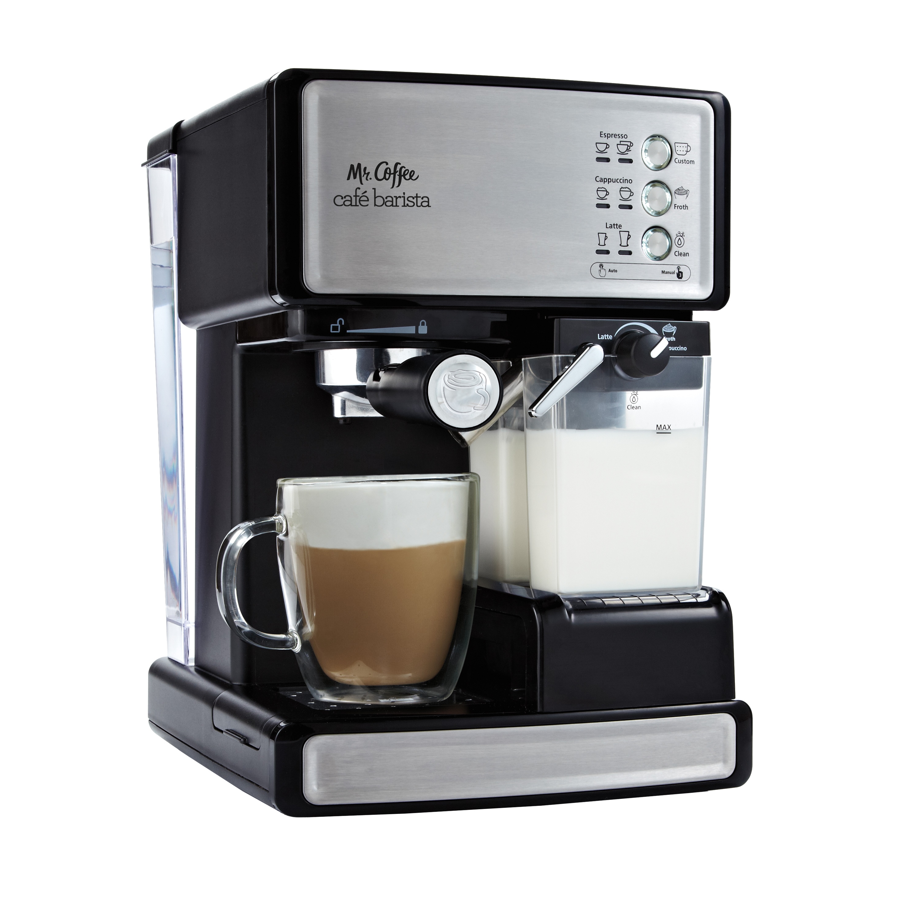 Mr. Coffee BVMCECMP1000RB Semi automatic Programmable Espresso Machine with Drip Tray ( Stainless Steel )