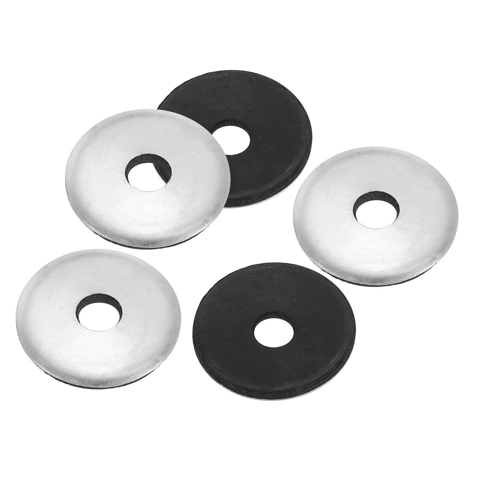 PATIKIL 1/4 Inchx1 Inch Aluminum EPDM Bonded Sealing Neoprene Rubber Sealing Washers 100pcs Neoprene Rubber Backed Screw Gasket for Machinery Ships Roof (#14x1/4 Inch) #S26090701UX5603