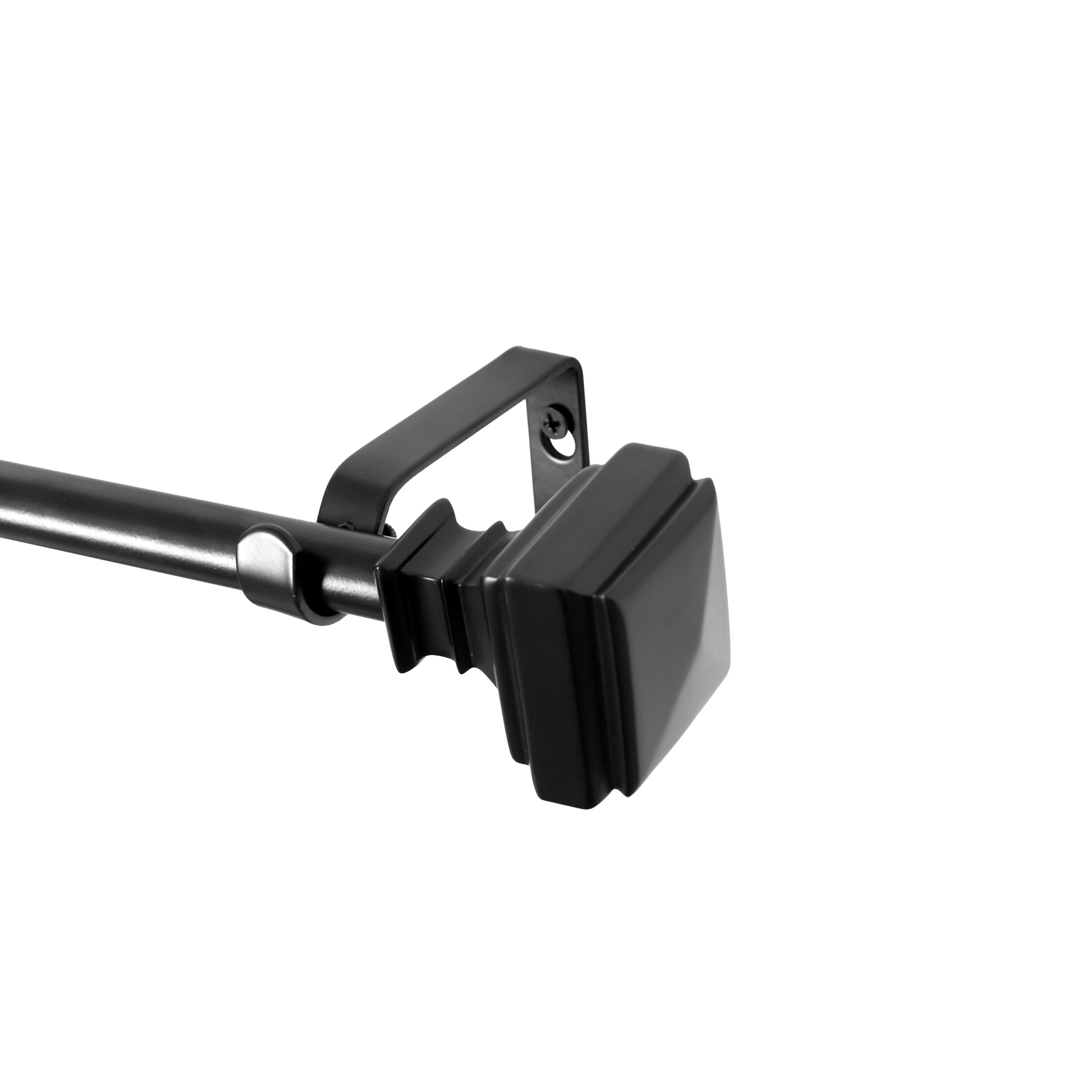 Utopia Alley 28-in to 48-in Matt Iron Side Single Curtain Rod with ...