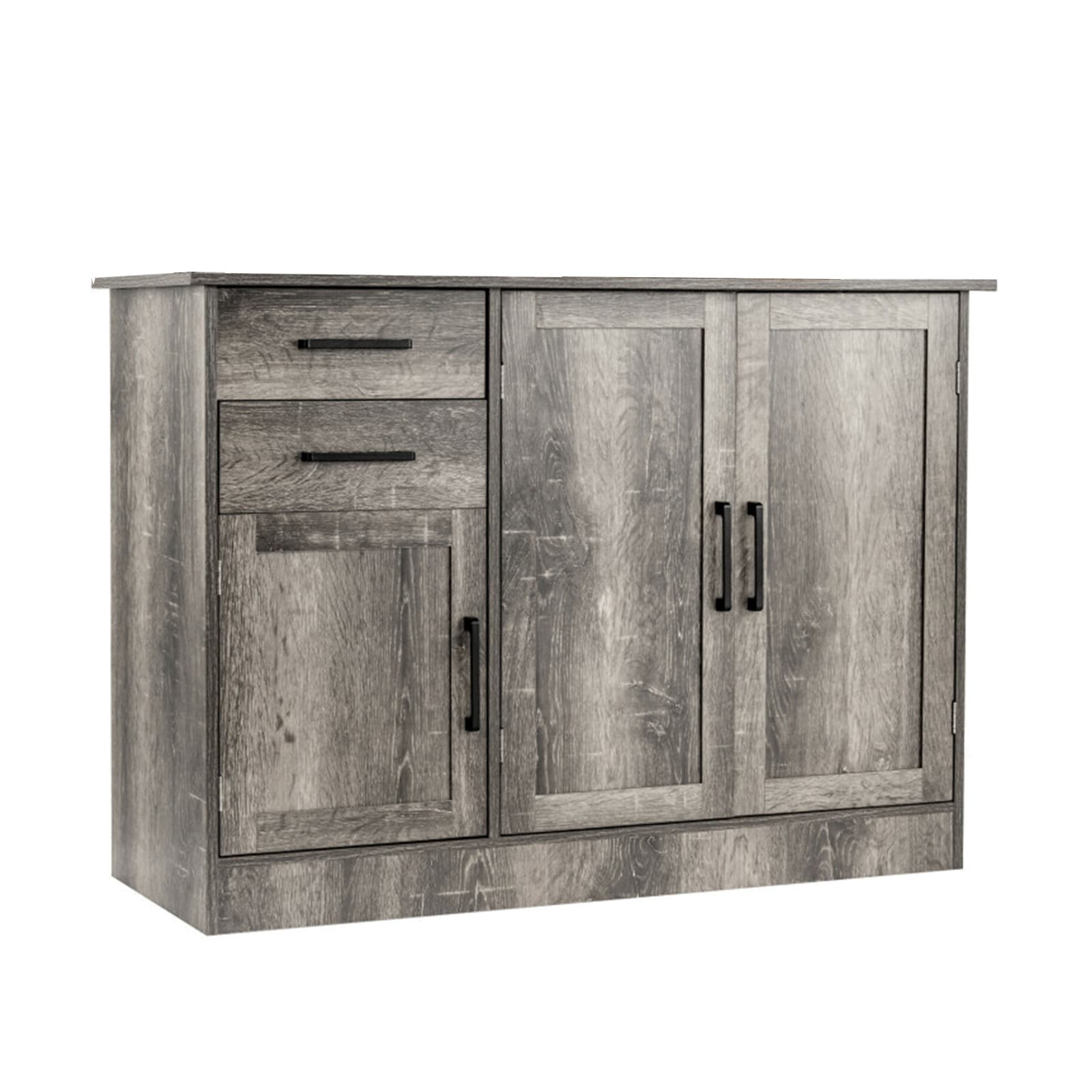 Fenbeli Modern Buffet Sideboard with Drawers and Adjustable Shelves for Kitchen or Dining Room