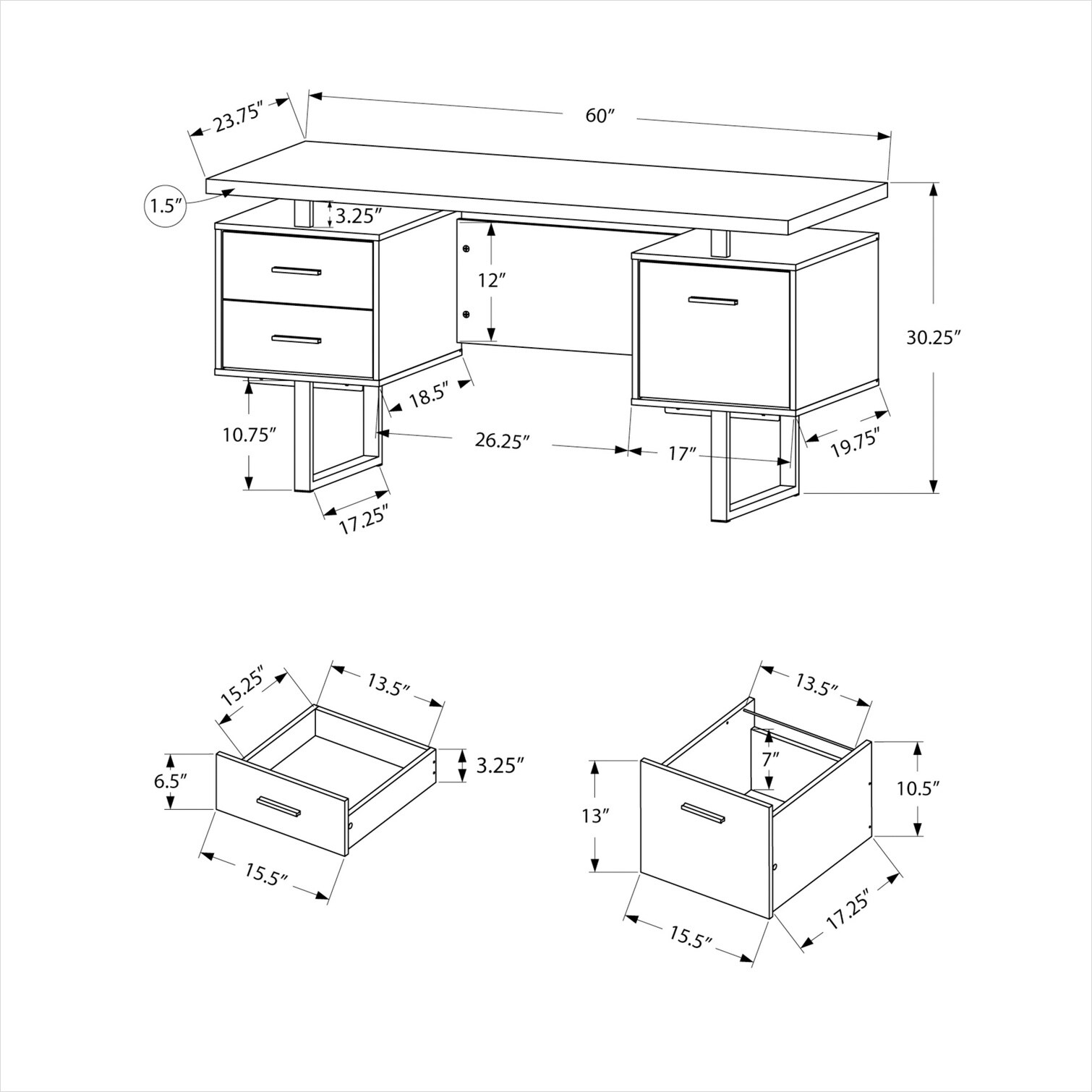 FlowLuxe HB0JNGBPKDM1 desks - View #3