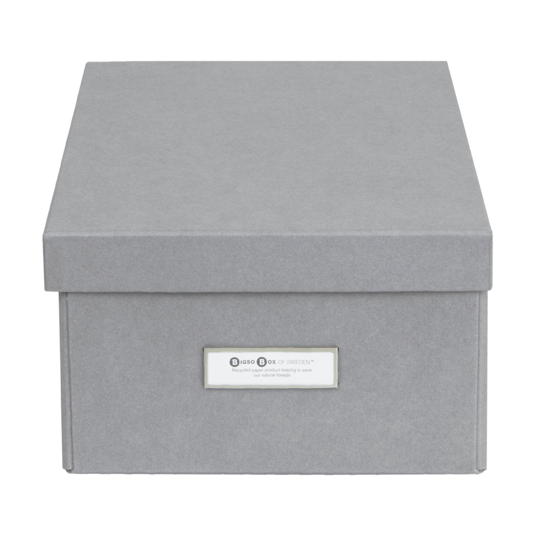 BIGSO BOX OF SWEDEN 887154141 2-Pack Katia 15.4-in W x 6.3-in H x 11.3-in D Grey Paper Collapsible Stackable Bin