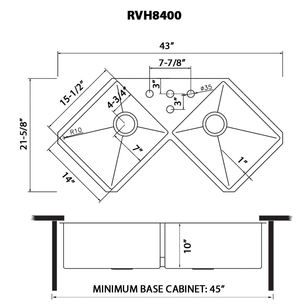 Ruvati RVH8400 Kitchen-Sinks - View #13