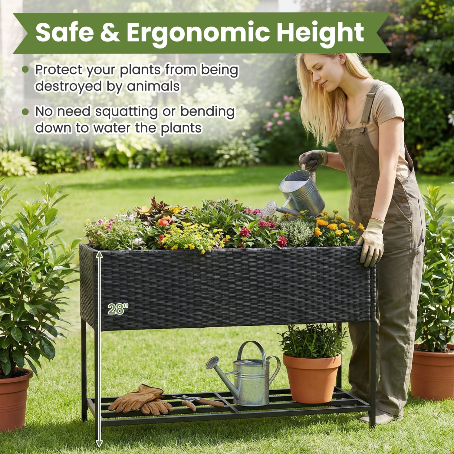 Slickblue D-CO-KD02727WH Raised-Garden-Beds - View #4