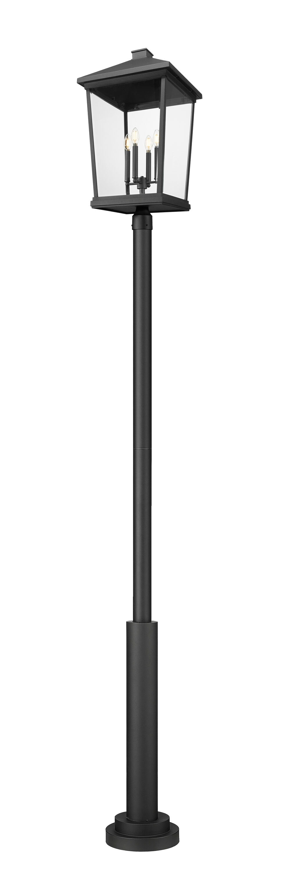 Westover 1 Light 21 inch Earth Black Outdoor Post Lantern