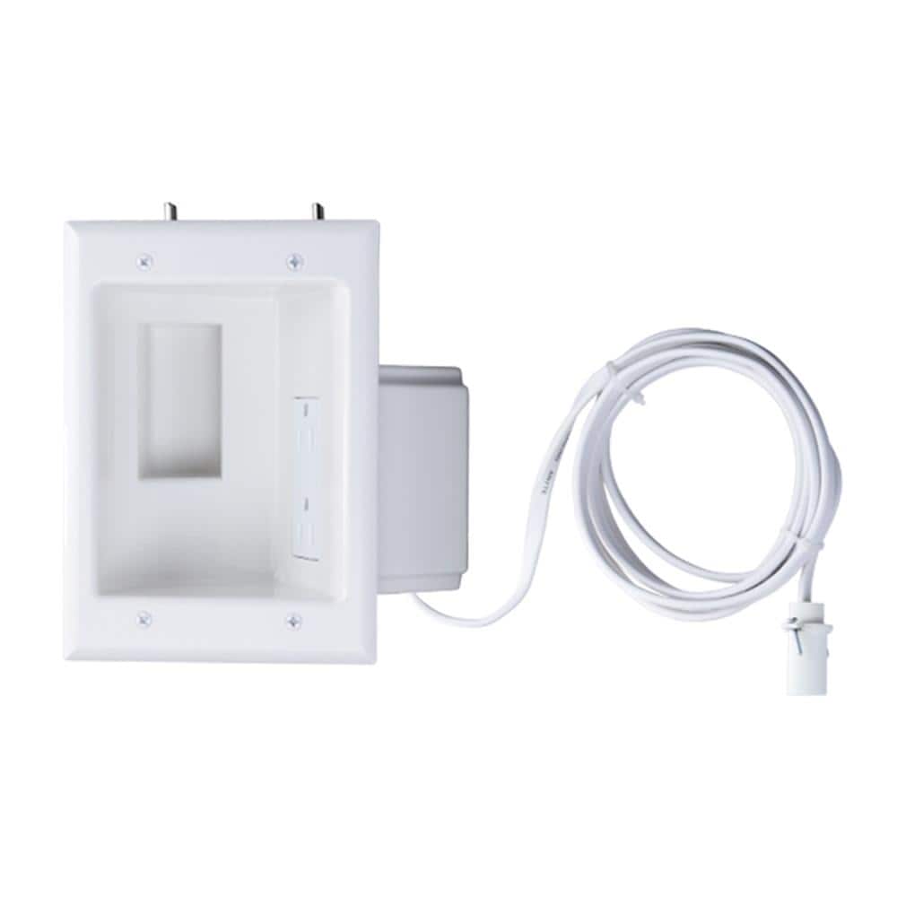 Commercial Electric 5623-WH Flat Panel TV Cable Organizer Kit White