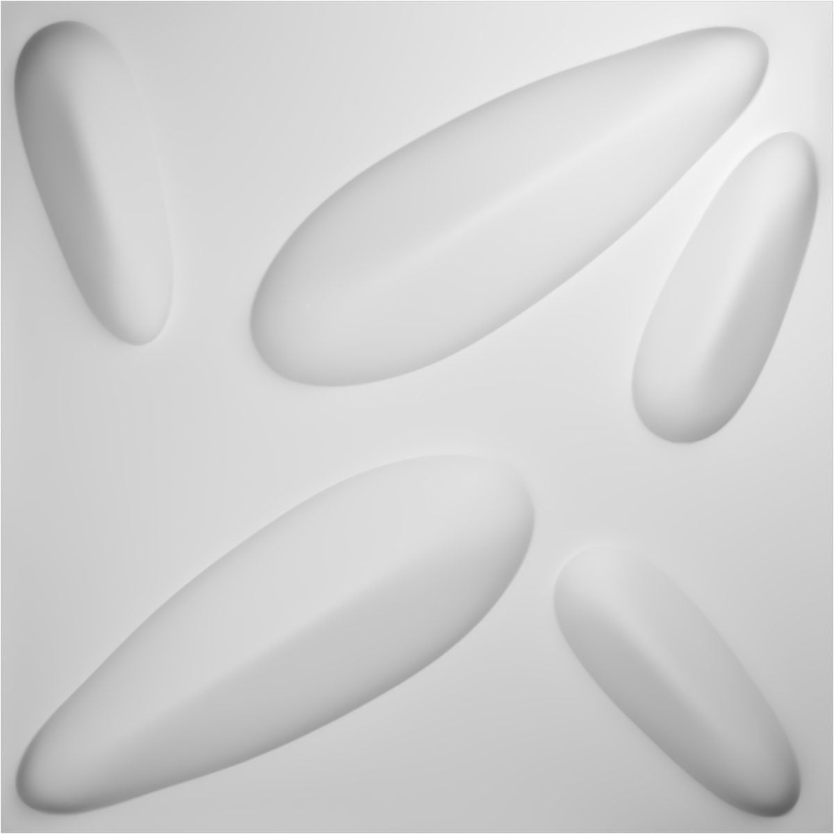 Ekena Millwork WP20X20PLWH-CASE-50 19-5/8-in x 19-5/8-in Embossed Paintable/Stainable White PVC Abstract Wall Panel ( 50 -Pack, Covers 133.73-sq ft )