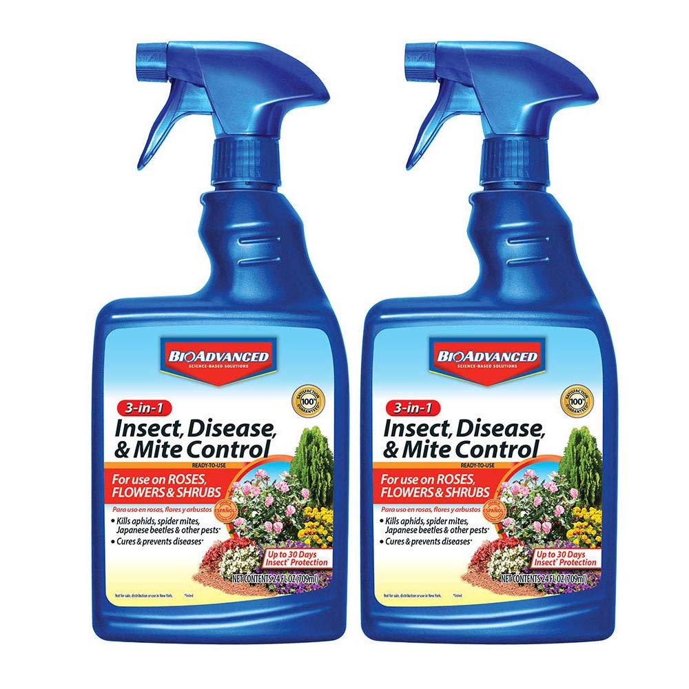 BioAdvanced - 3-in-1 Insect Disease and Mite Control Spray - Insecticide Fungicide Miticide - Rea...