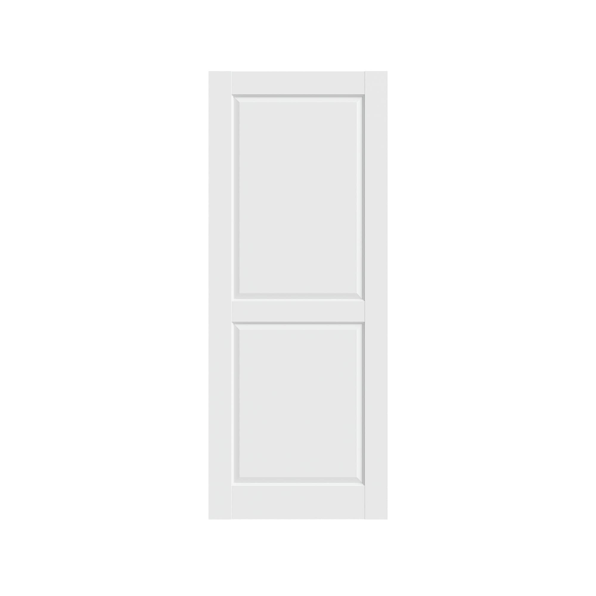 Misty Moon 30-in x 80-in White Primed Solid Core Solid Pine 2-Panel Prehung Style Interior Slab Door