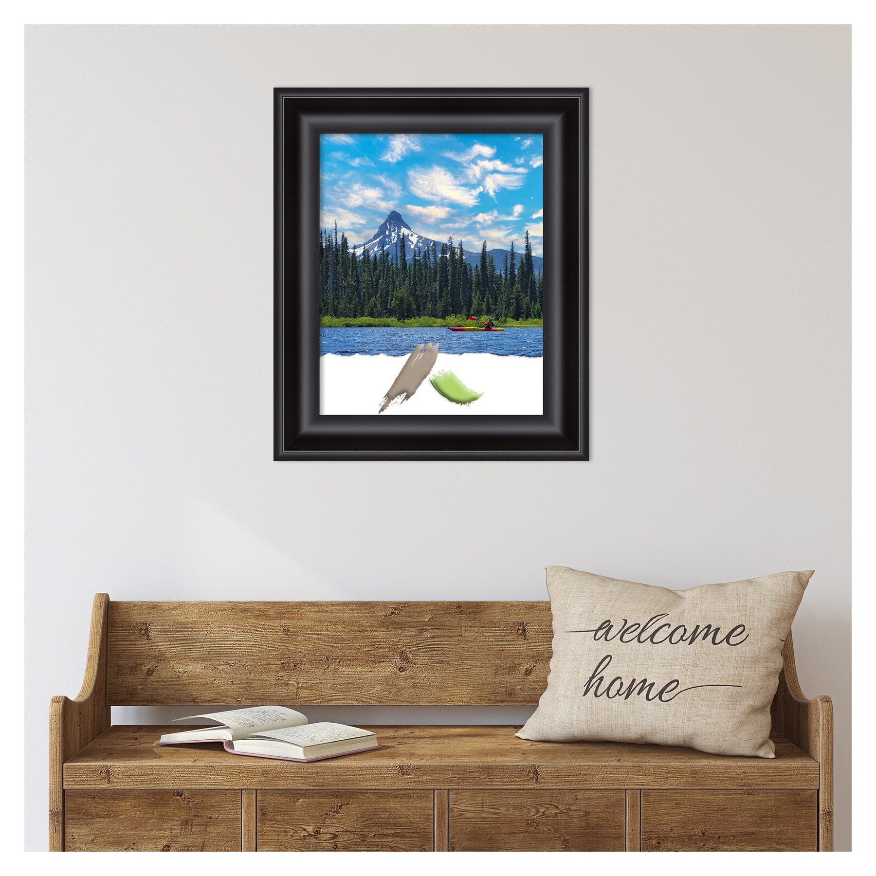 Grand Black Polystyrene 16x20 Wall Picture Frame