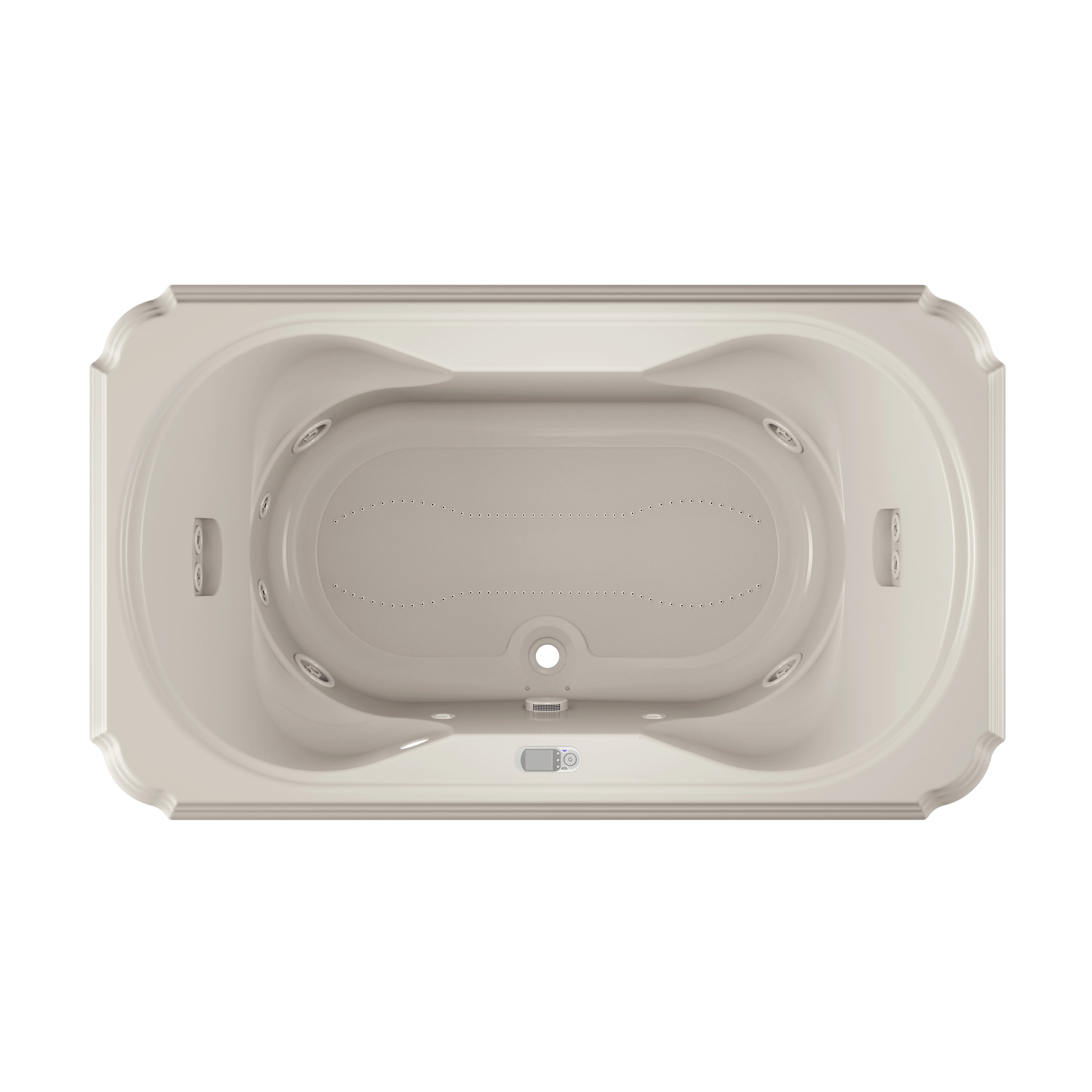 Jacuzzi MS56969 Marineo 42.0-Inches x 72.0-Inches Oyster Acrylic Rectangular Drop-in Whirlpool and air bath combination tub ( Center Drain )
