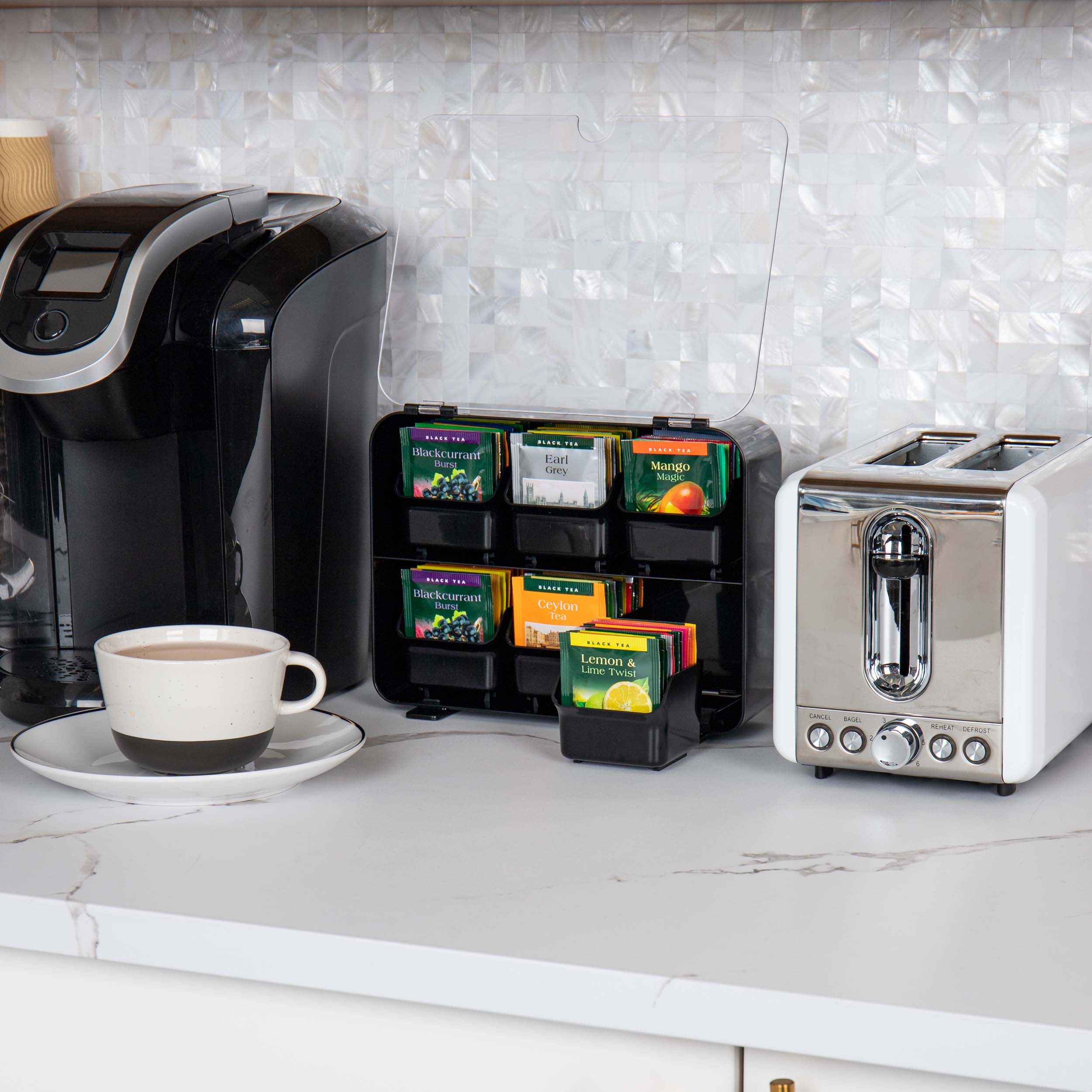 Countertop Organizer for Coffee Machine