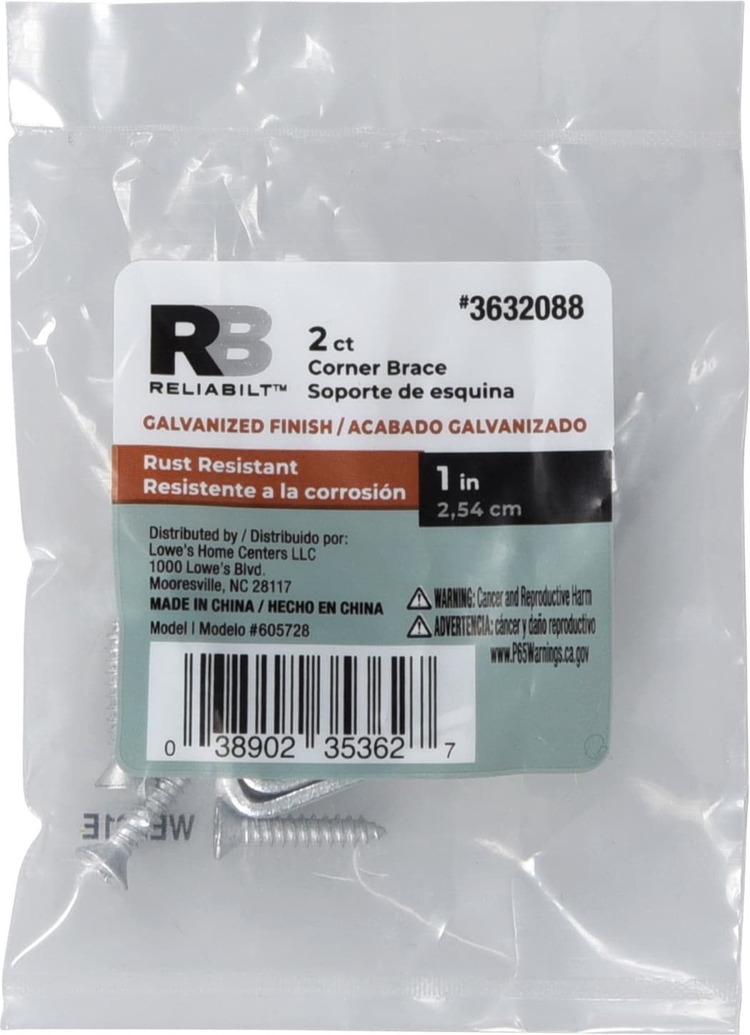 RELIABILT 605728 Mending-Plates-Brackets-Braces - View #6