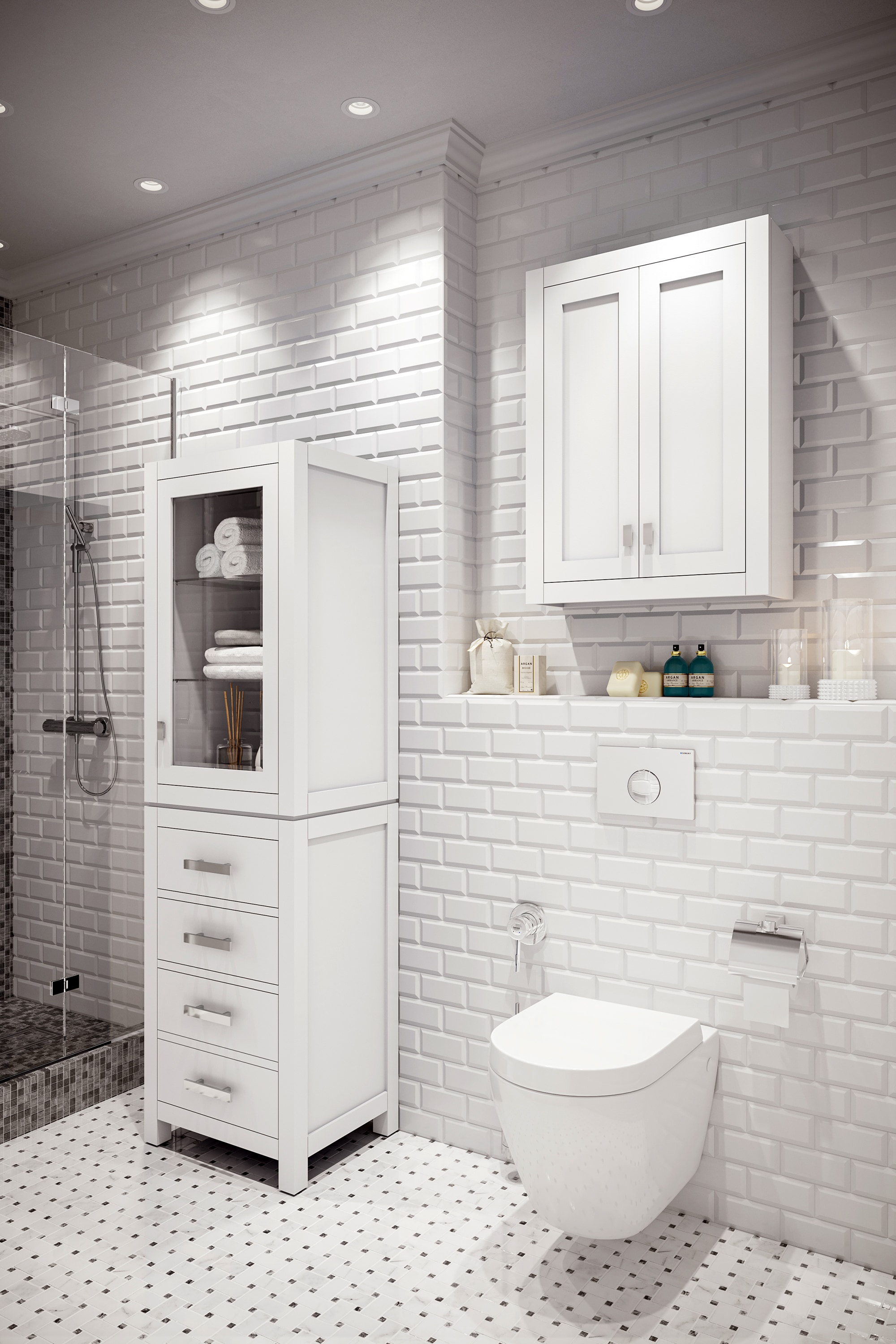 Water Creation MADISON-TT-W Bathroom-Wall-Cabinets - View #4