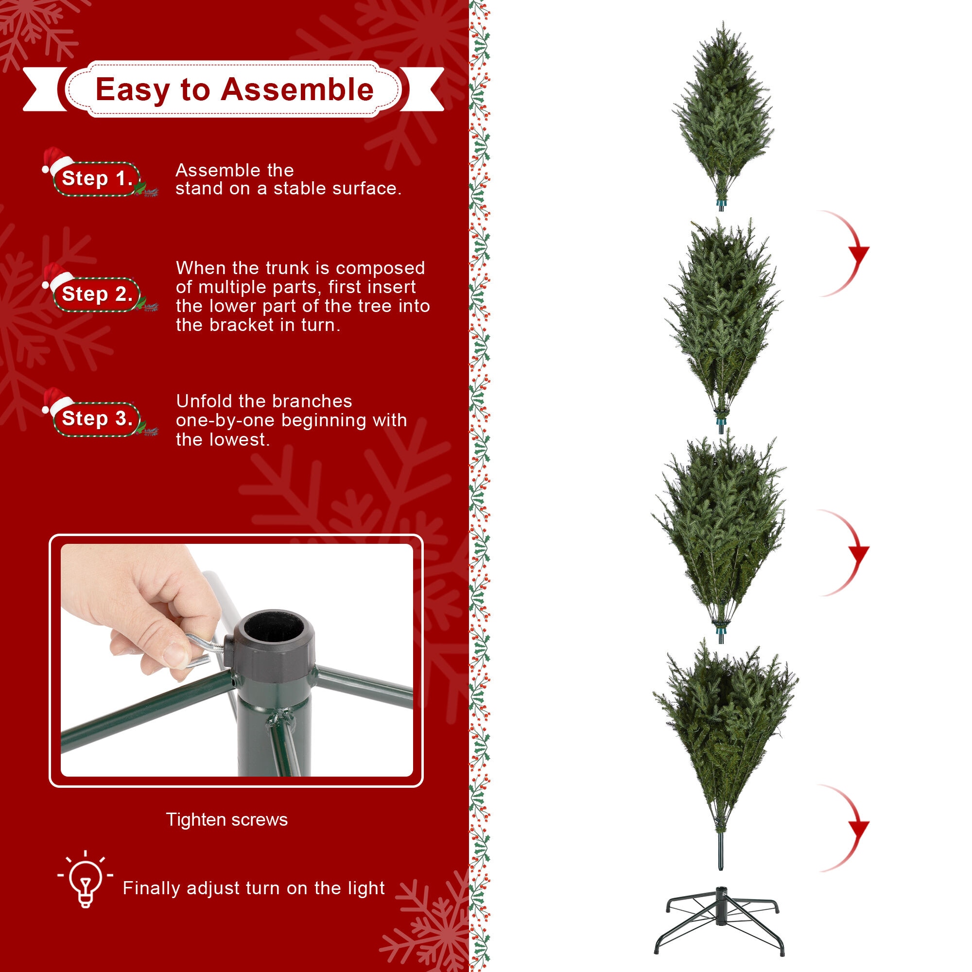 Glitzhome JK2014600202 Artificial-Christmas-Trees - View #7