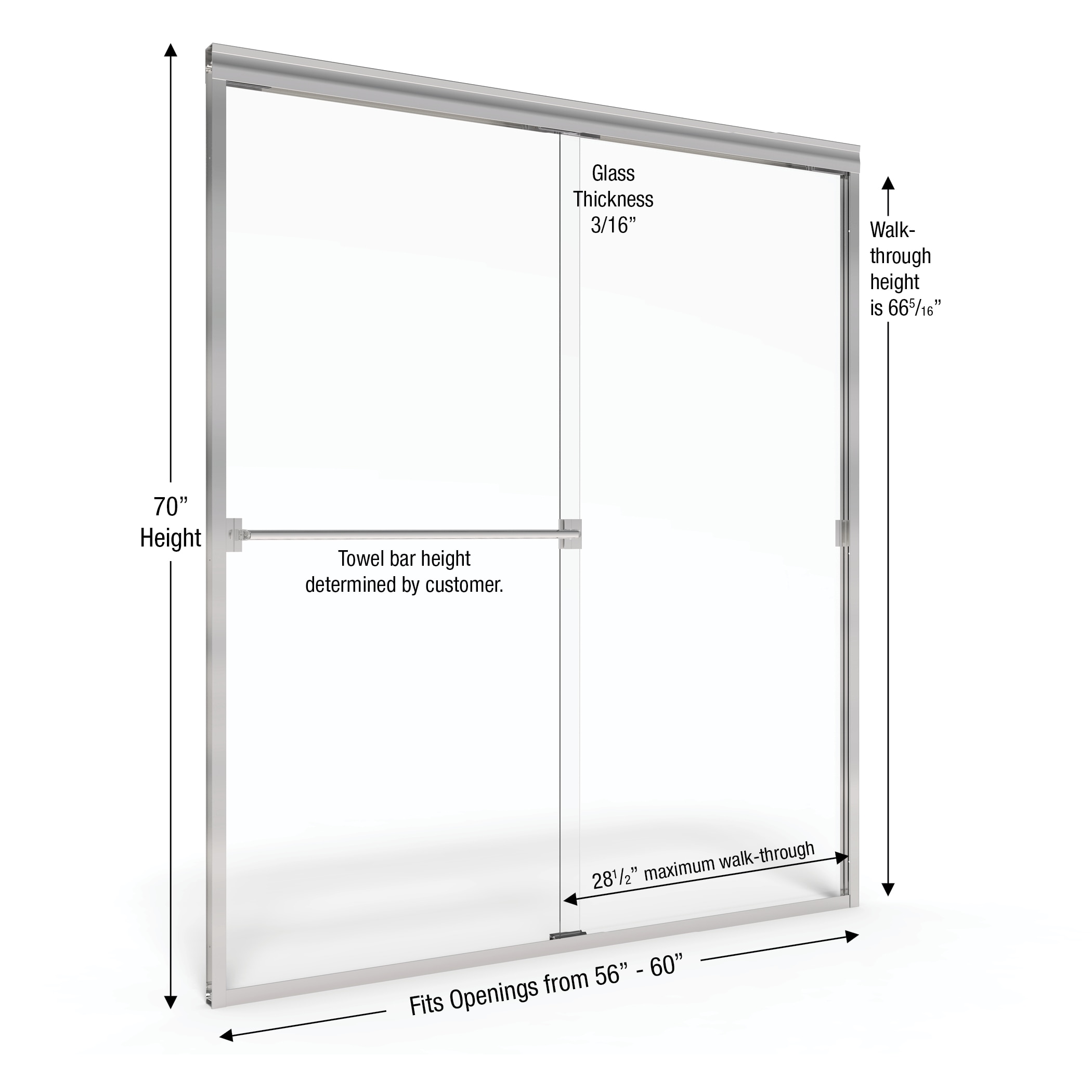 Basco CLCH05A6070OBBN Shower-Doors - View #7