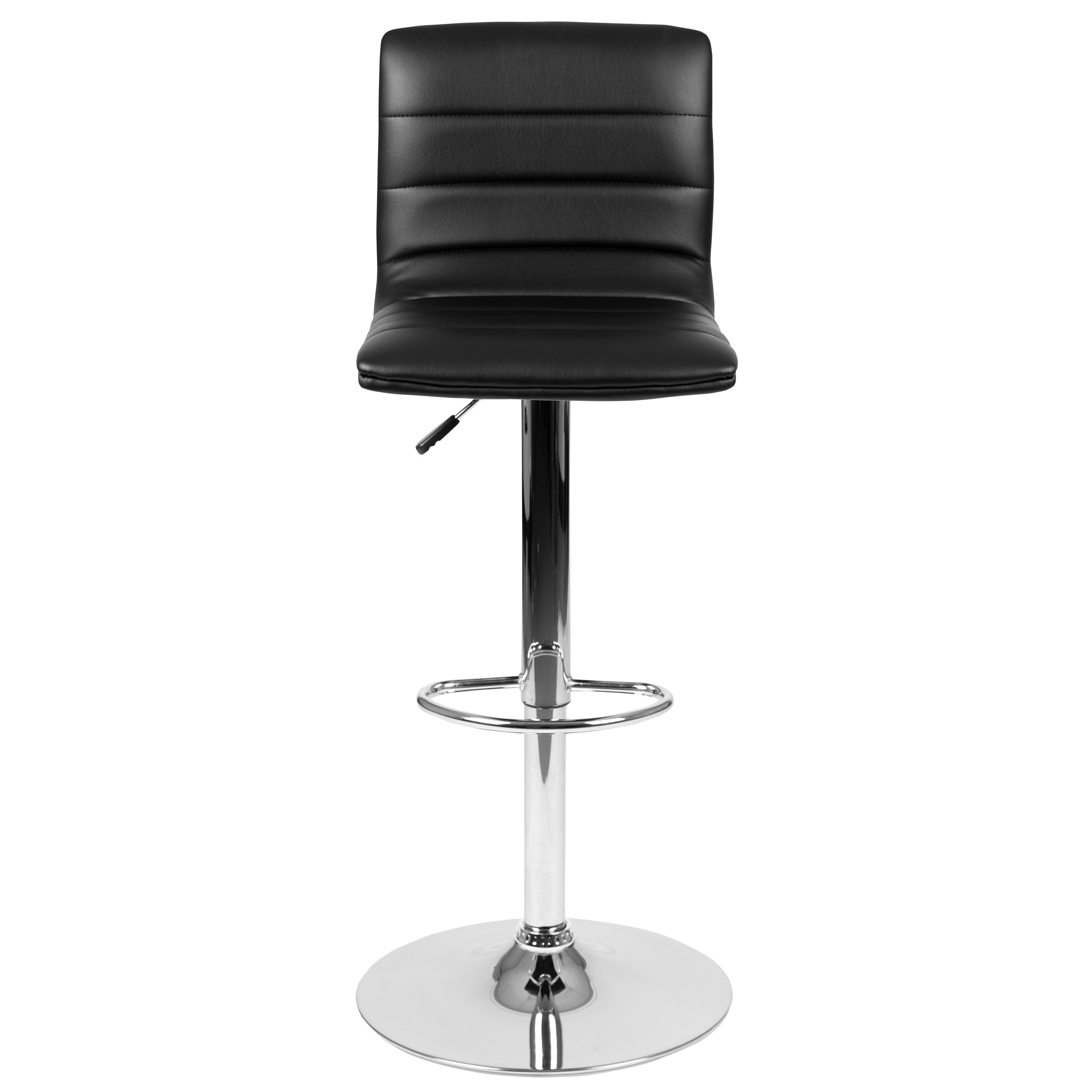 Flash Furniture Set of 2 Black 33-in H Adjustable height Upholstered ...