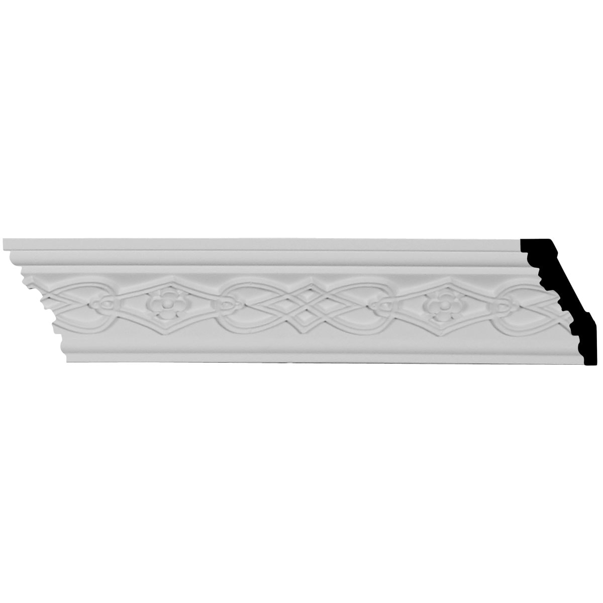 Ekena Millwork 1378646 Loera 2-3/4-in x 7-ft 10-1/2-in Primed Urethane 1378646 Crown Moulding 12 -Pack