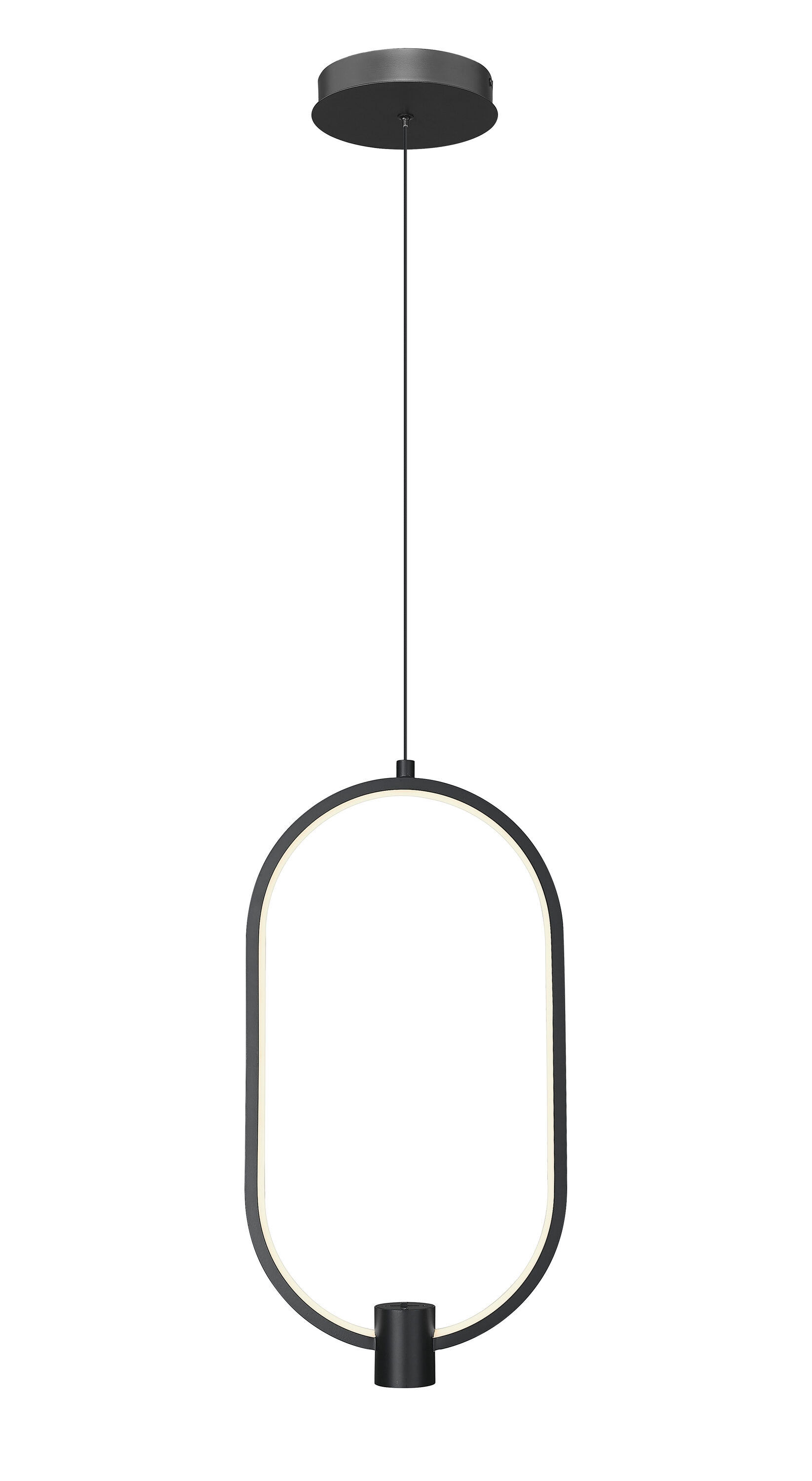 Z-Lite Saros Matte Black 20.25 in 1 Light Pendant