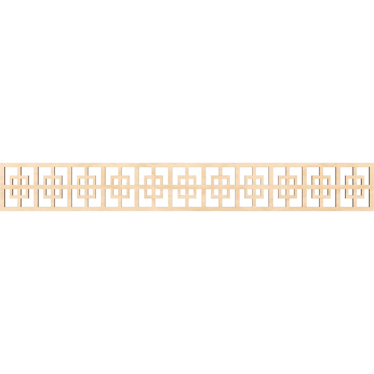 Ekena Millwork MLDA06X46CMBBI Cambridge Fretwork Flat Trim 6-in x 3.86-ft Birch Brown Unfinished 2156084 Pierced Wall Panel Moulding