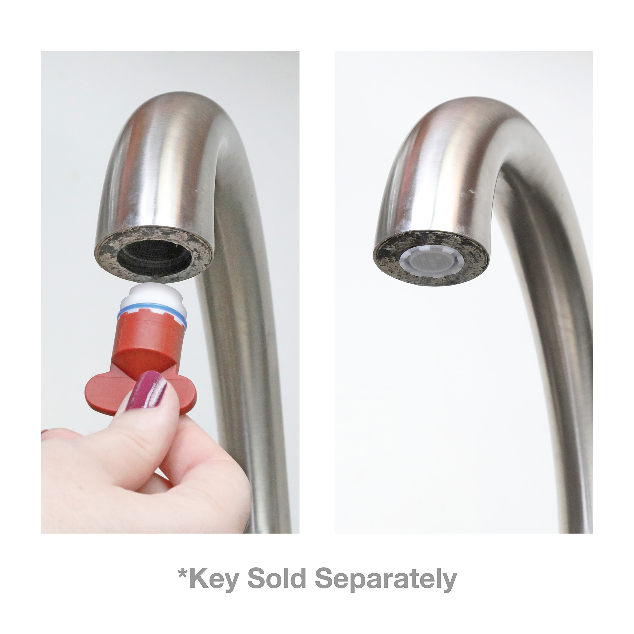 White Plastic Junior Size Water Saving Faucet Aerator Insert, 2 Pack