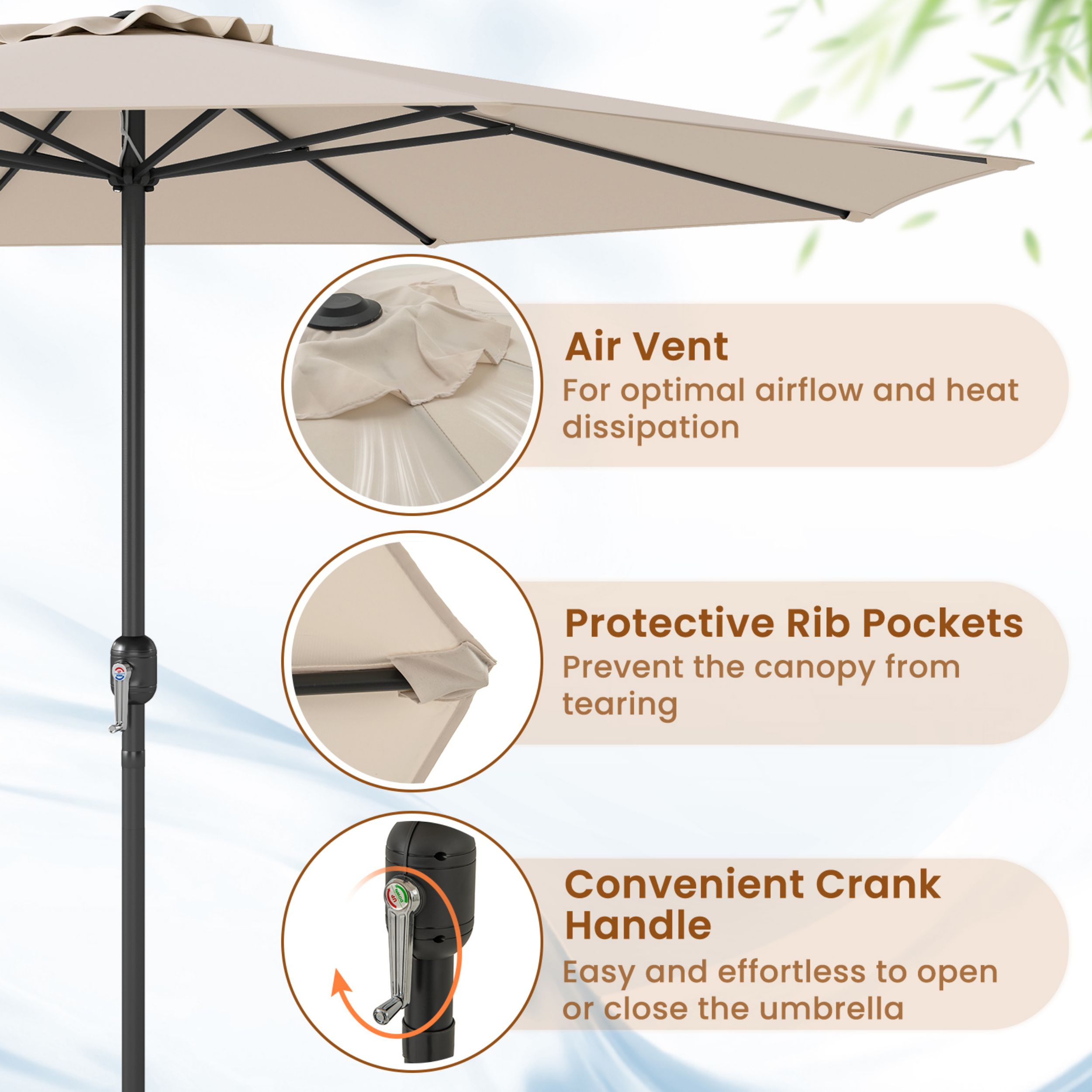 WELLFOR TDZ10027BK Umbrellas-2 - View #3
