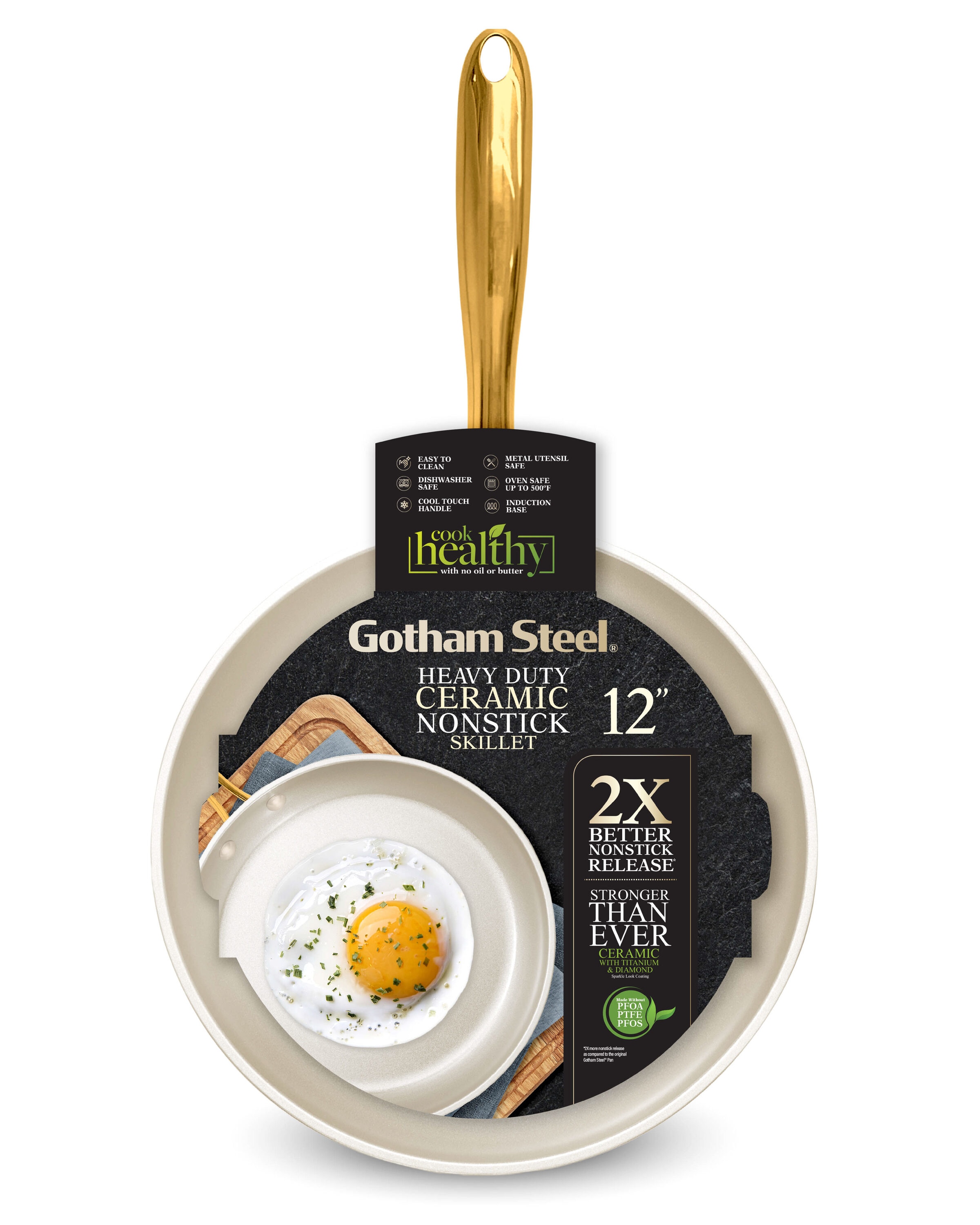 Gotham Steel Natural Collection 8 qt. Aluminum Ceramic Nonstick