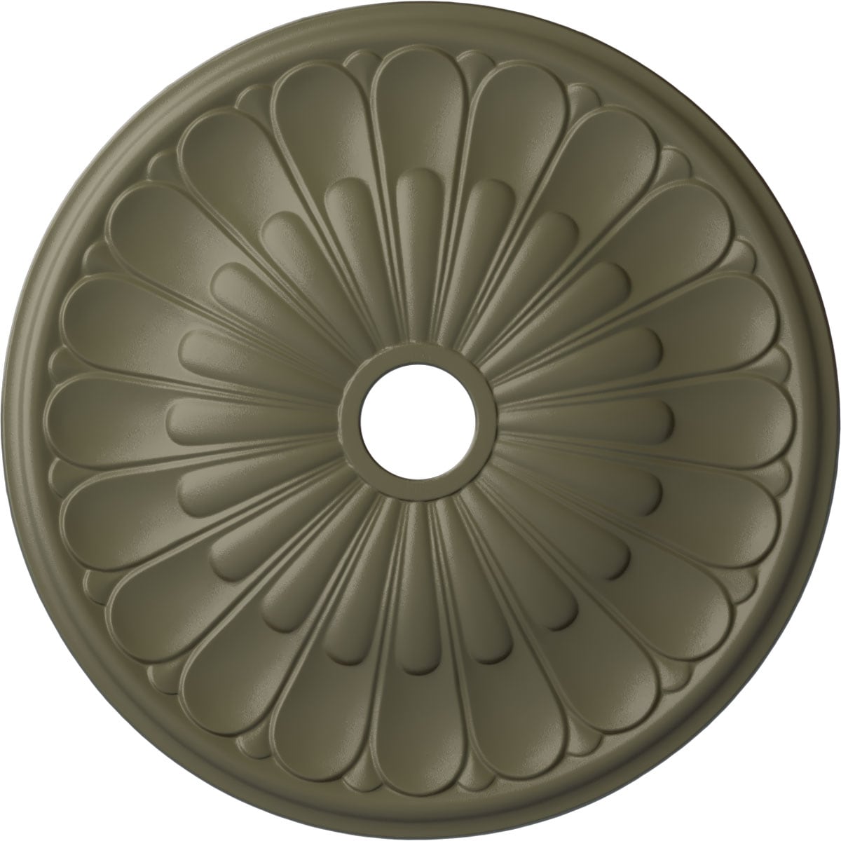 Ekena Millwork CM26ELSSF Elsinore 26.75-in W x 26.75-in L Painted Spartan Stone Polyurethane Whole Ceiling Medallion