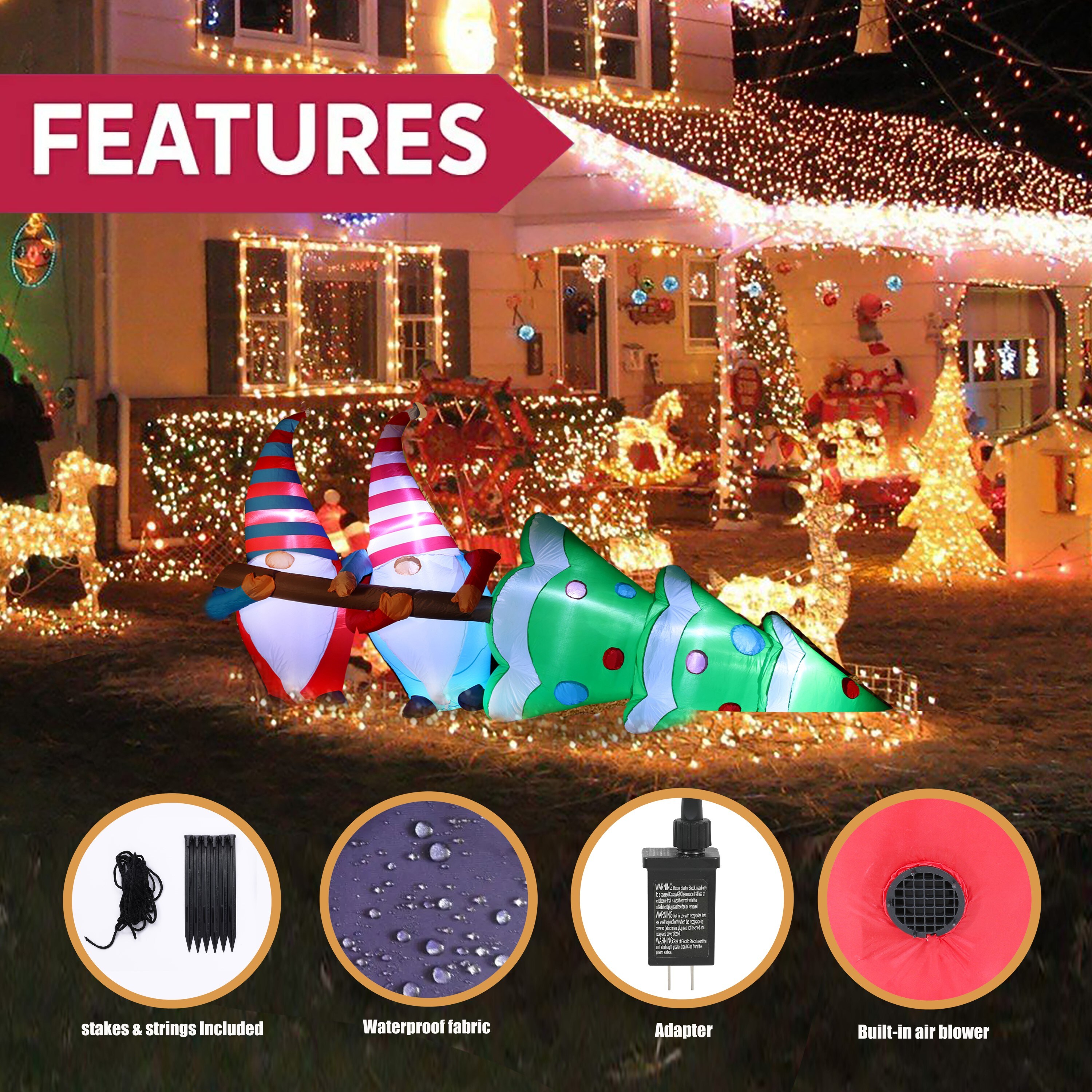LuxenHome WHIN1385 Christmas-Inflatables - View #4